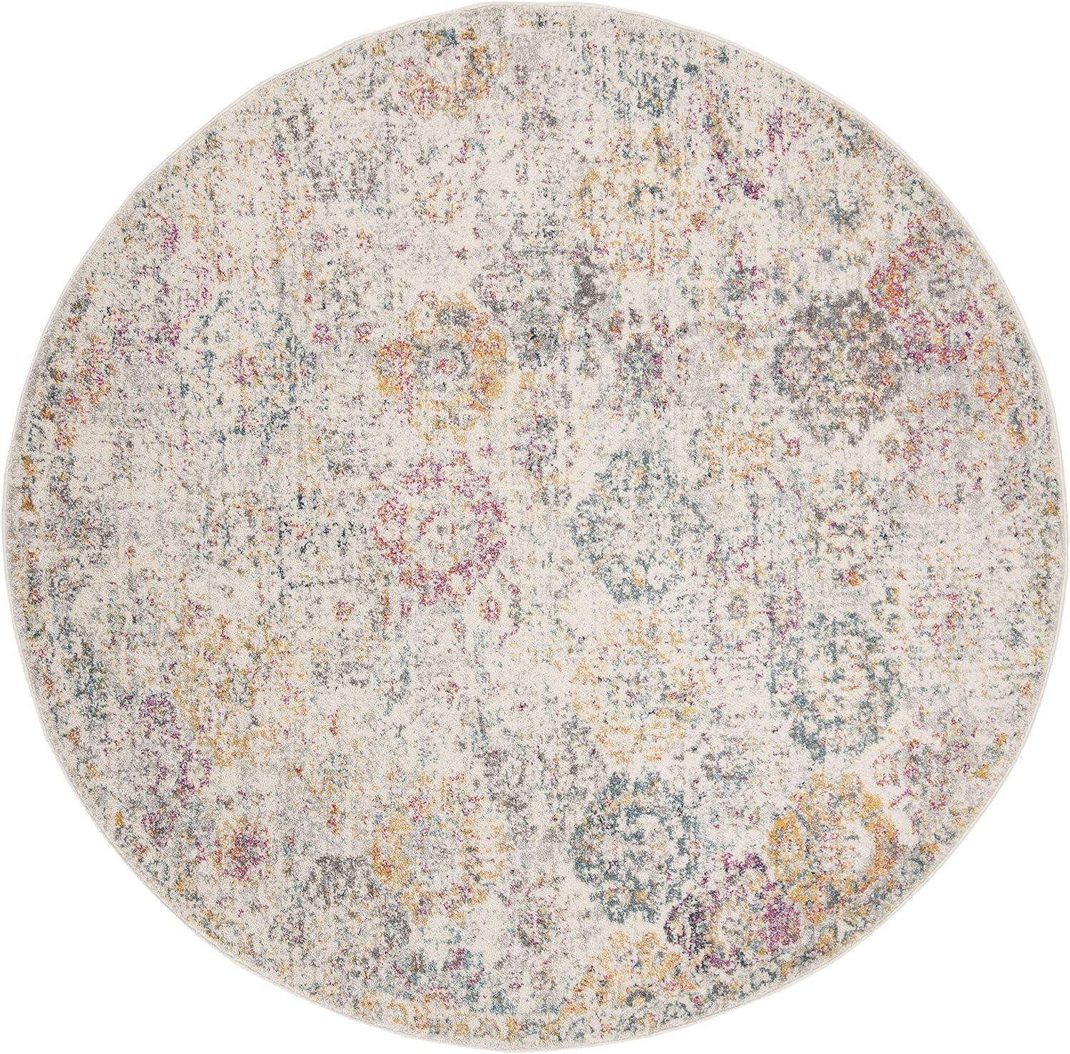 image:imageSAFAVIEH Area Rug 8x10 Madison Collection Large Cream amp Multi Boho Chic Distressed Design NonShedding amp Easy Cleaning Ideal for Living Room Bedroom Office Dining Space MAD611BGreyGold