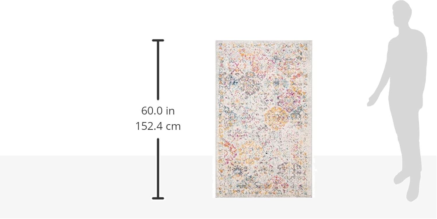 image:imageSAFAVIEH Area Rug 8x10 Madison Collection Large Cream amp Multi Boho Chic Distressed Design NonShedding amp Easy Cleaning Ideal for Living Room Bedroom Office Dining Space MAD611BGreyGold
