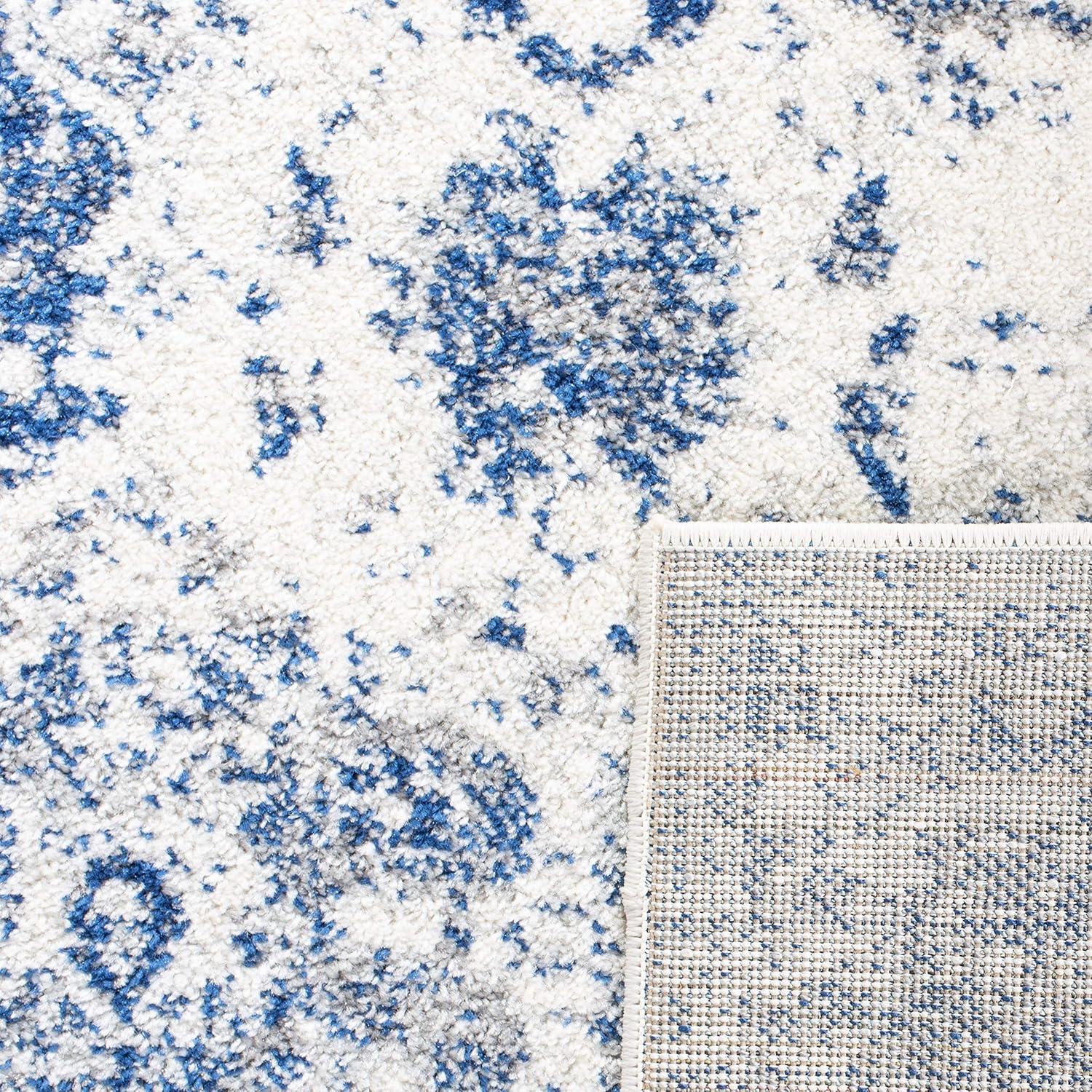 image:imageSAFAVIEH Area Rug 8x10 Madison Collection Large Cream amp Multi Boho Chic Distressed Design NonShedding amp Easy Cleaning Ideal for Living Room Bedroom Office Dining Space MAD611BWhiteRoyal Blue