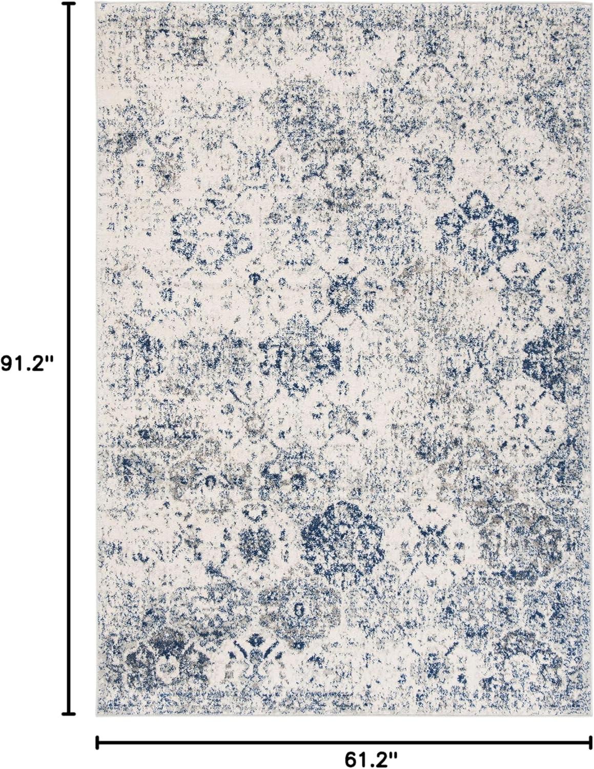 image:imageSAFAVIEH Area Rug 8x10 Madison Collection Large Cream amp Multi Boho Chic Distressed Design NonShedding amp Easy Cleaning Ideal for Living Room Bedroom Office Dining Space MAD611BWhiteRoyal Blue