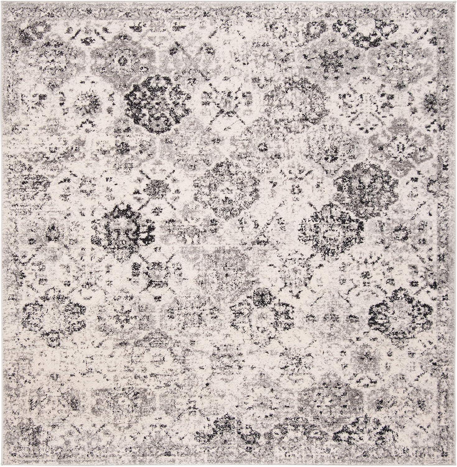 image:imageSAFAVIEH Area Rug 8x10 Madison Collection Large Cream amp Multi Boho Chic Distressed Design NonShedding amp Easy Cleaning Ideal for Living Room Bedroom Office Dining Space MAD611BSilverGrey