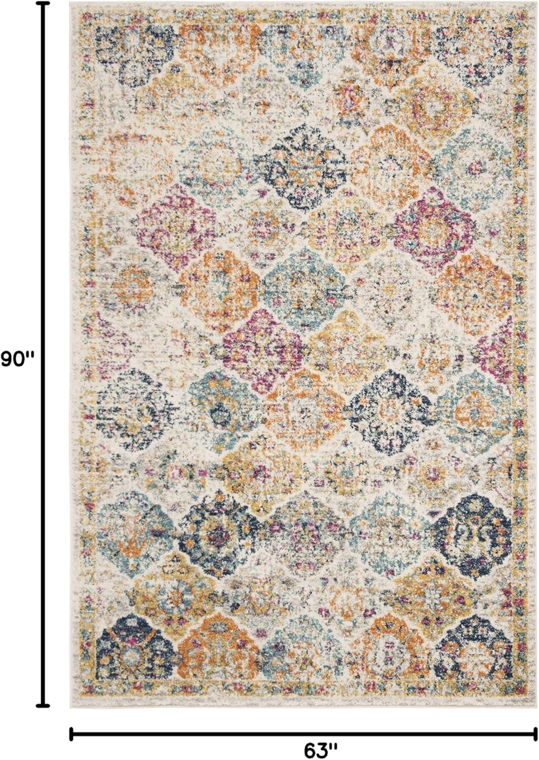 image:imageSAFAVIEH Area Rug 8x10 Madison Collection Large Cream amp Multi Boho Chic Distressed Design NonShedding amp Easy Cleaning Ideal for Living Room Bedroom Office Dining Space MAD611BCreamMulti