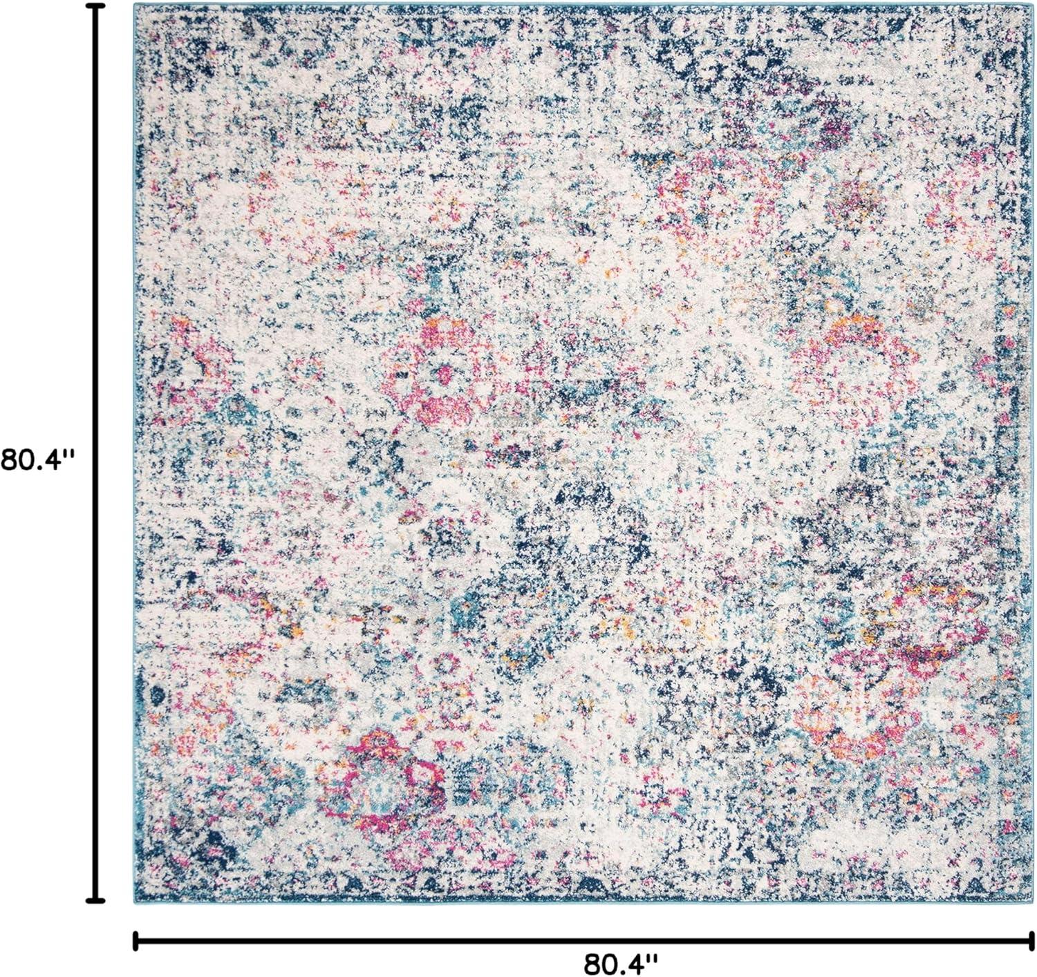 image:imageSAFAVIEH Area Rug 8x10 Madison Collection Large Cream amp Multi Boho Chic Distressed Design NonShedding amp Easy Cleaning Ideal for Living Room Bedroom Office Dining Space MAD611BNavyTeal