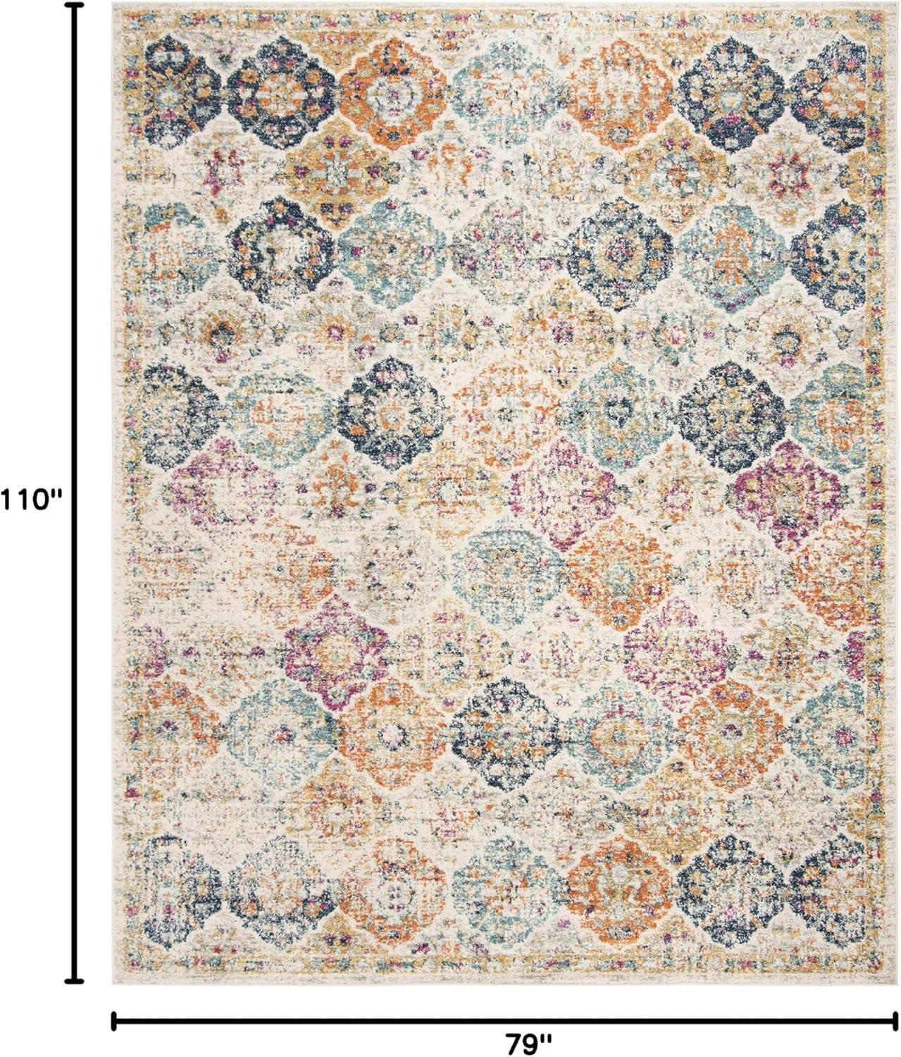 image:imageSAFAVIEH Area Rug 8x10 Madison Collection Large Cream amp Multi Boho Chic Distressed Design NonShedding amp Easy Cleaning Ideal for Living Room Bedroom Office Dining Space MAD611BCreamMulti