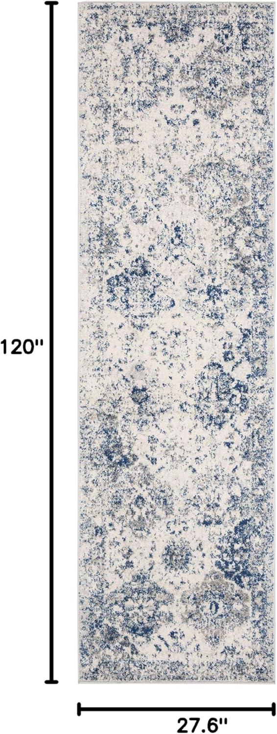 image:imageSAFAVIEH Area Rug 8x10 Madison Collection Large Cream amp Multi Boho Chic Distressed Design NonShedding amp Easy Cleaning Ideal for Living Room Bedroom Office Dining Space MAD611BWhiteRoyal Blue