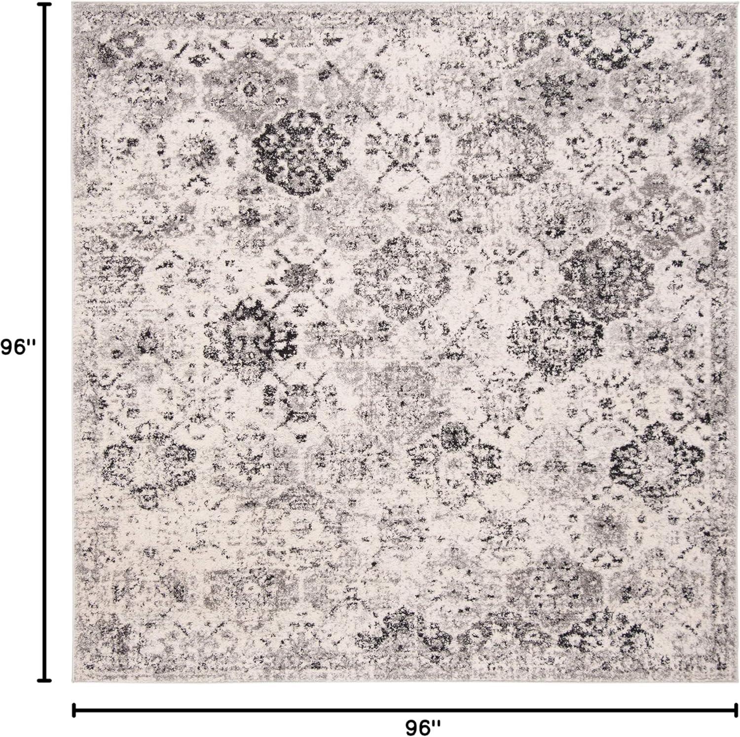 image:imageSAFAVIEH Area Rug 8x10 Madison Collection Large Cream amp Multi Boho Chic Distressed Design NonShedding amp Easy Cleaning Ideal for Living Room Bedroom Office Dining Space MAD611BSilverGrey
