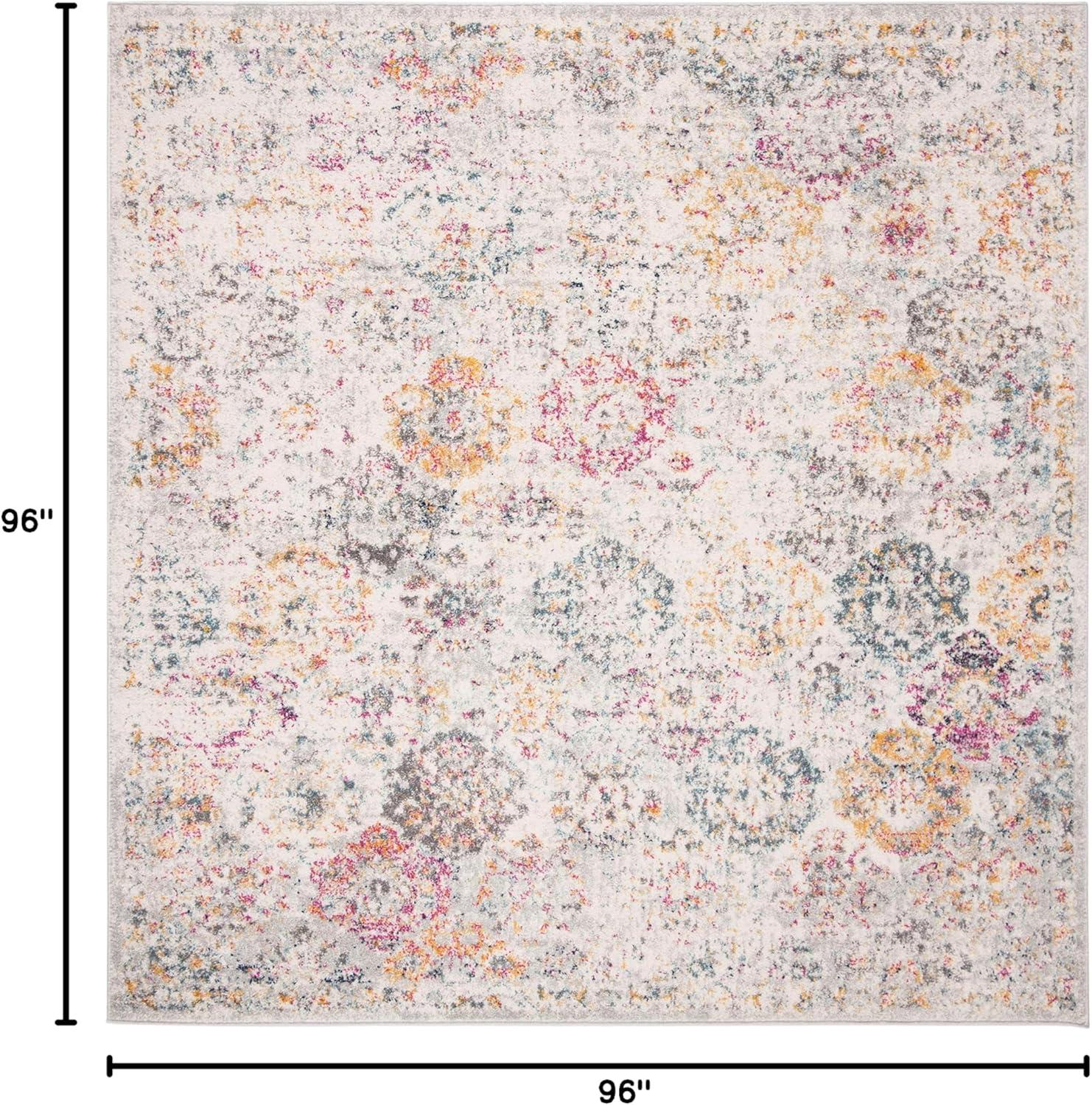 image:imageSAFAVIEH Area Rug 8x10 Madison Collection Large Cream amp Multi Boho Chic Distressed Design NonShedding amp Easy Cleaning Ideal for Living Room Bedroom Office Dining Space MAD611BGreyGold