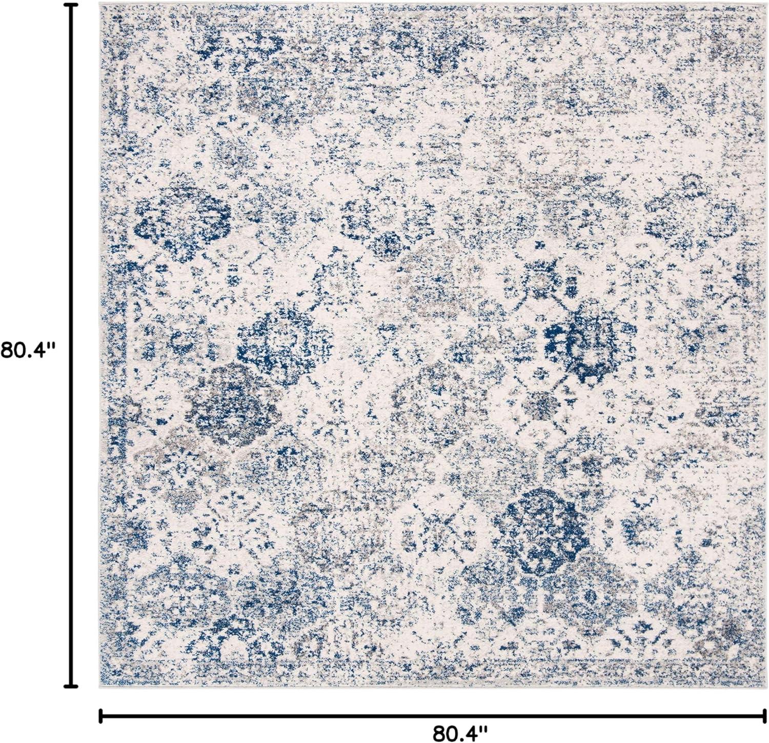 image:imageSAFAVIEH Area Rug 8x10 Madison Collection Large Cream amp Multi Boho Chic Distressed Design NonShedding amp Easy Cleaning Ideal for Living Room Bedroom Office Dining Space MAD611BWhiteRoyal Blue