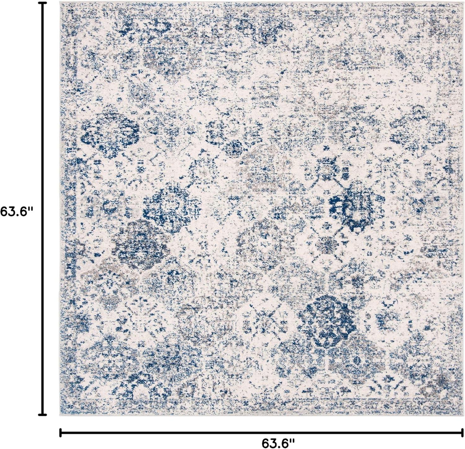 image:imageSAFAVIEH Area Rug 8x10 Madison Collection Large Cream amp Multi Boho Chic Distressed Design NonShedding amp Easy Cleaning Ideal for Living Room Bedroom Office Dining Space MAD611BWhiteRoyal Blue
