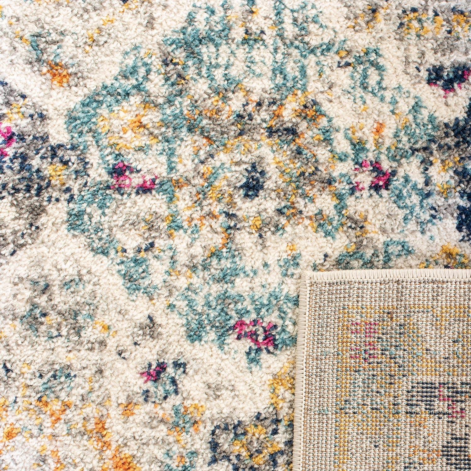 image:imageSAFAVIEH Area Rug 8x10 Madison Collection Large Cream amp Multi Boho Chic Distressed Design NonShedding amp Easy Cleaning Ideal for Living Room Bedroom Office Dining Space MAD611BCreamMulti