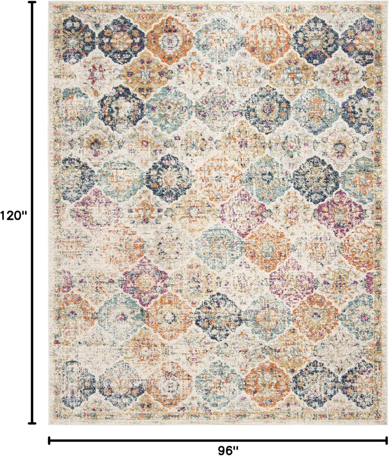 image:imageSAFAVIEH Area Rug 8x10 Madison Collection Large Cream amp Multi Boho Chic Distressed Design NonShedding amp Easy Cleaning Ideal for Living Room Bedroom Office Dining Space MAD611BCreamMulti