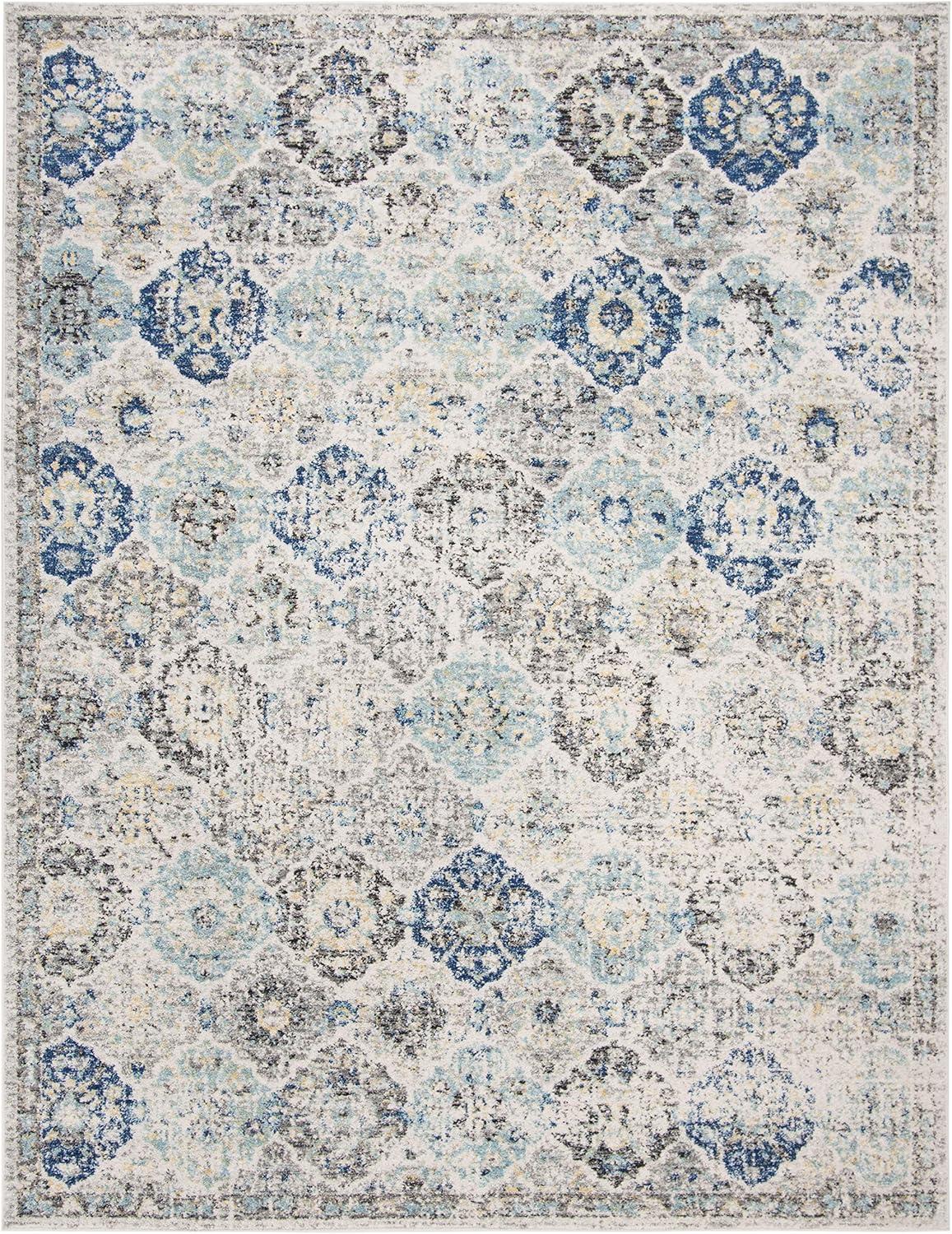 image:imageSAFAVIEH Area Rug 8x10 Madison Collection Large Cream amp Multi Boho Chic Distressed Design NonShedding amp Easy Cleaning Ideal for Living Room Bedroom Office Dining Space MAD611BIvoryAqua