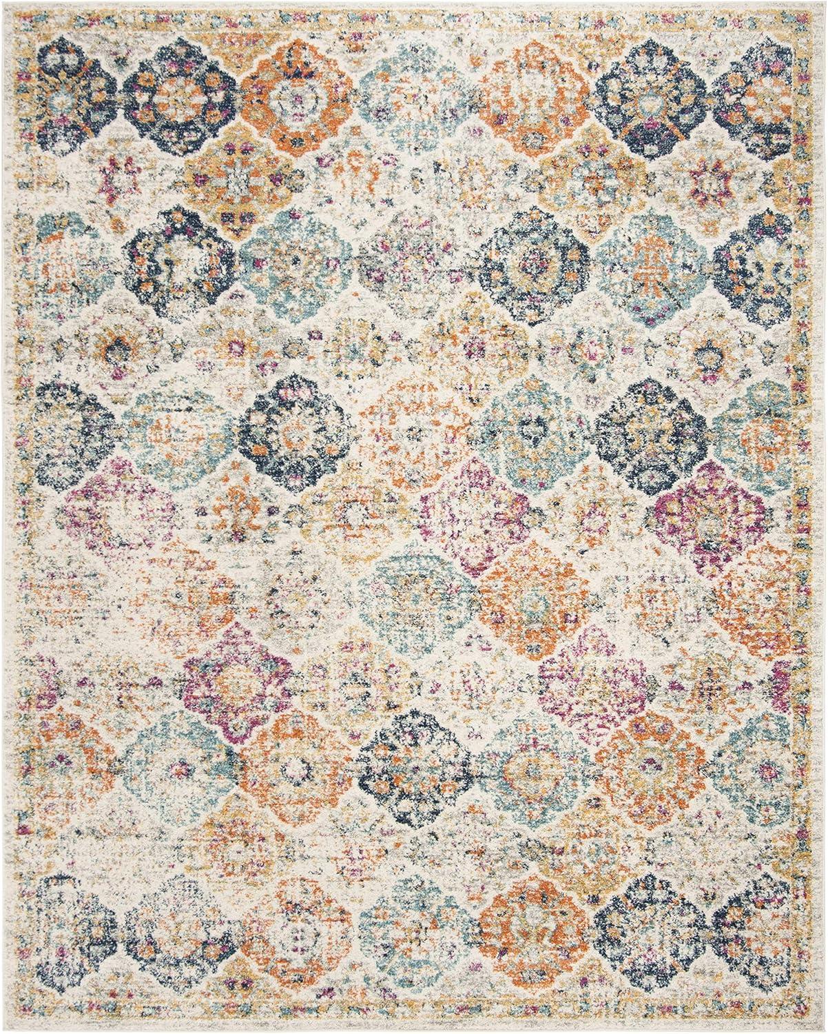 image:imageSAFAVIEH Area Rug 8x10 Madison Collection Large Cream amp Multi Boho Chic Distressed Design NonShedding amp Easy Cleaning Ideal for Living Room Bedroom Office Dining Space MAD611BCreamMulti