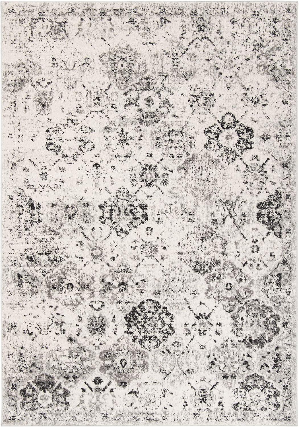 image:imageSAFAVIEH Area Rug 8x10 Madison Collection Large Cream amp Multi Boho Chic Distressed Design NonShedding amp Easy Cleaning Ideal for Living Room Bedroom Office Dining Space MAD611BSilverGrey