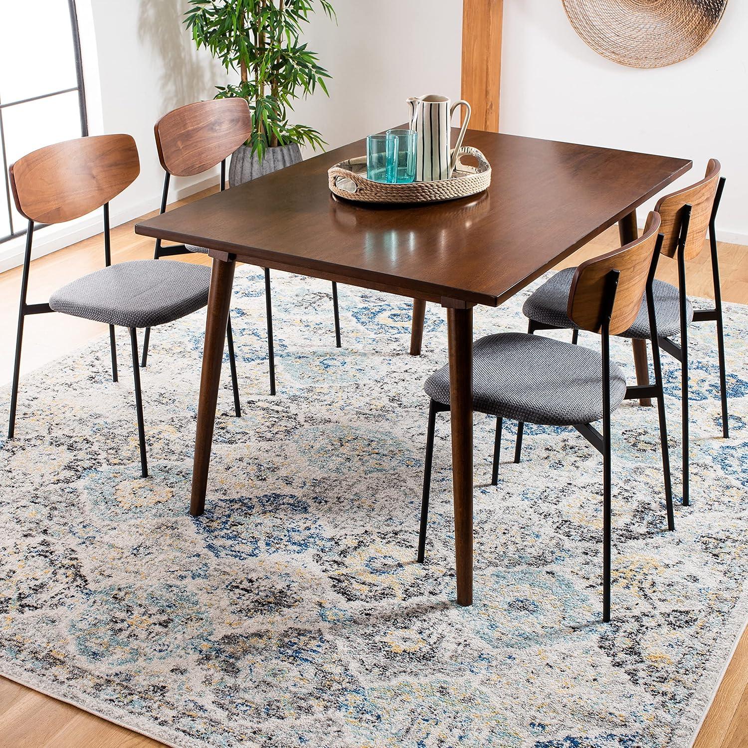 image:imageSAFAVIEH Area Rug 8x10 Madison Collection Large Cream amp Multi Boho Chic Distressed Design NonShedding amp Easy Cleaning Ideal for Living Room Bedroom Office Dining Space MAD611BIvoryAqua