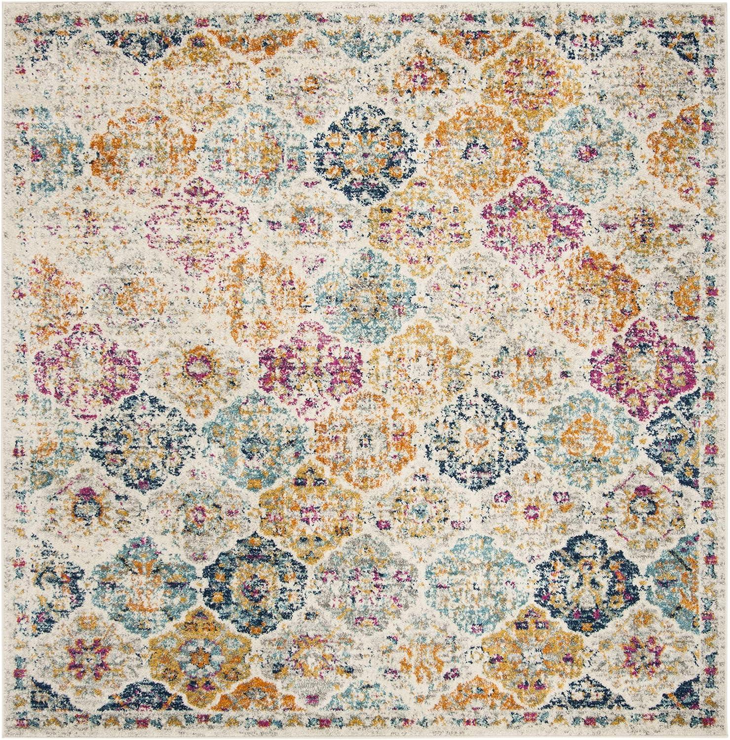 image:imageSAFAVIEH Area Rug 8x10 Madison Collection Large Cream amp Multi Boho Chic Distressed Design NonShedding amp Easy Cleaning Ideal for Living Room Bedroom Office Dining Space MAD611BCreamMulti