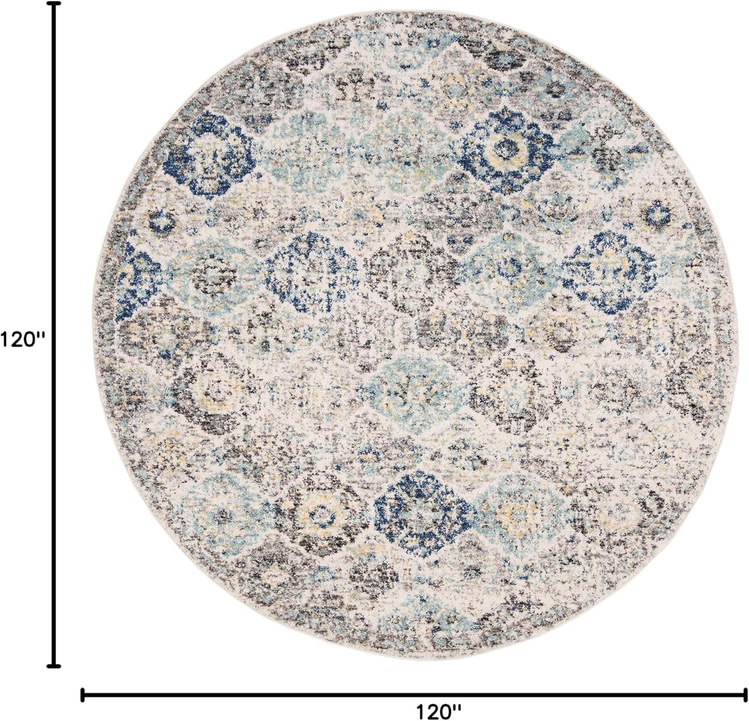 image:imageSAFAVIEH Area Rug 8x10 Madison Collection Large Cream amp Multi Boho Chic Distressed Design NonShedding amp Easy Cleaning Ideal for Living Room Bedroom Office Dining Space MAD611BIvoryAqua