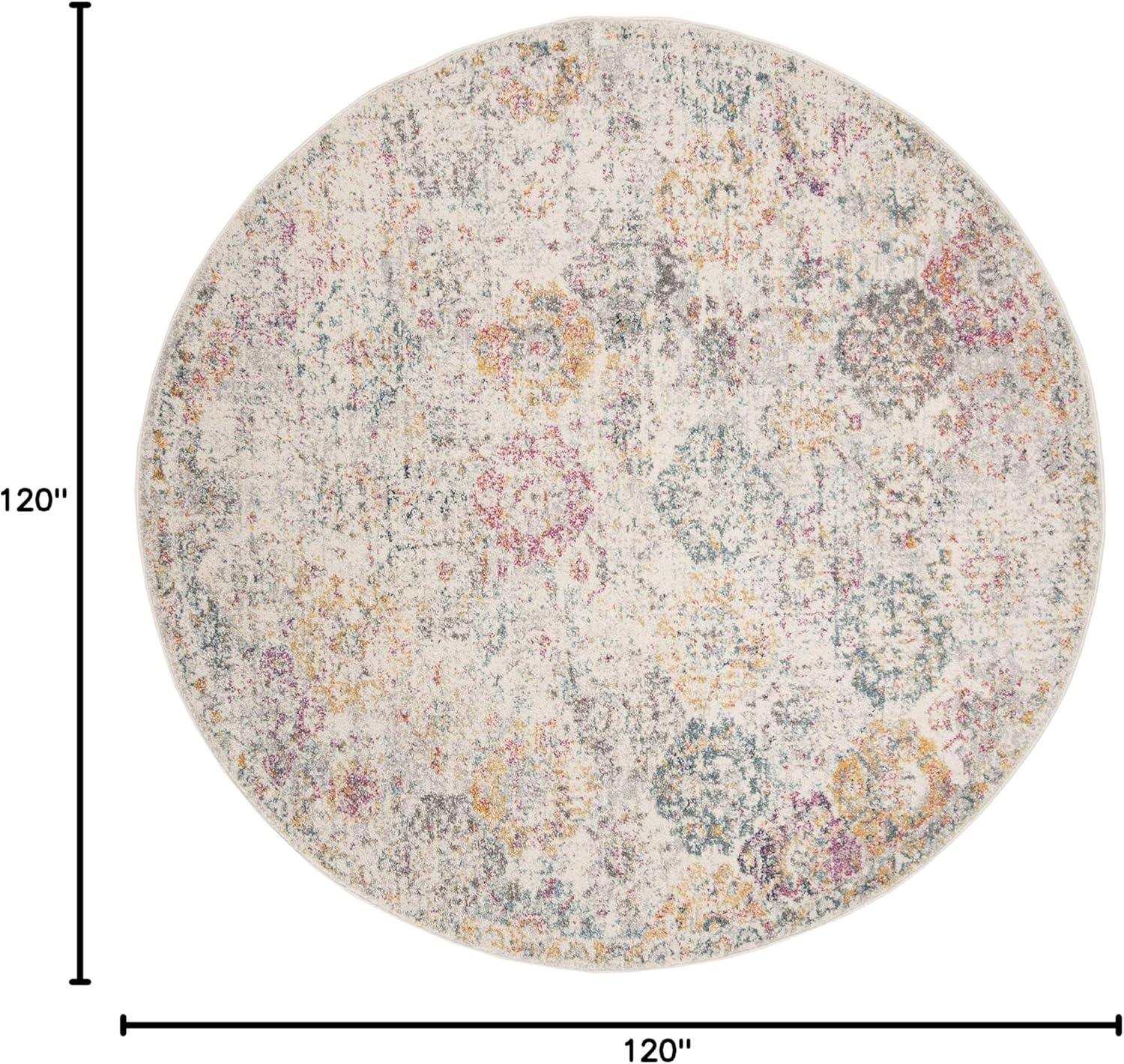 image:imageSAFAVIEH Area Rug 8x10 Madison Collection Large Cream amp Multi Boho Chic Distressed Design NonShedding amp Easy Cleaning Ideal for Living Room Bedroom Office Dining Space MAD611BGreyGold