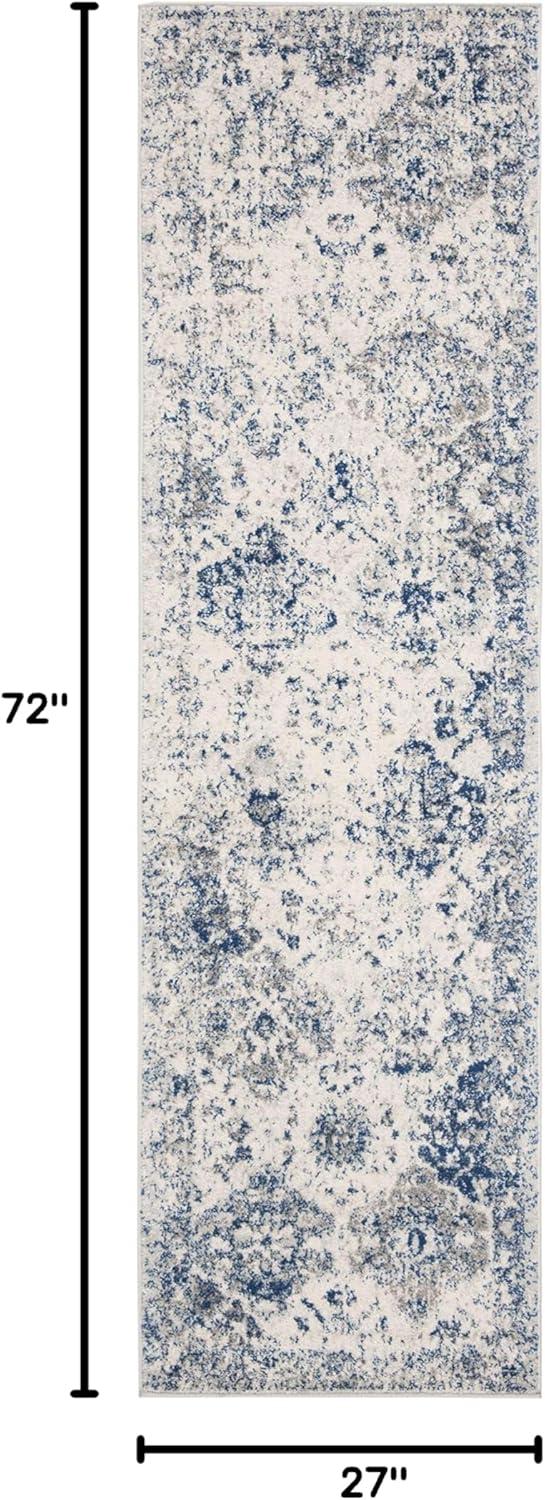 image:imageSAFAVIEH Area Rug 8x10 Madison Collection Large Cream amp Multi Boho Chic Distressed Design NonShedding amp Easy Cleaning Ideal for Living Room Bedroom Office Dining Space MAD611BWhiteRoyal Blue