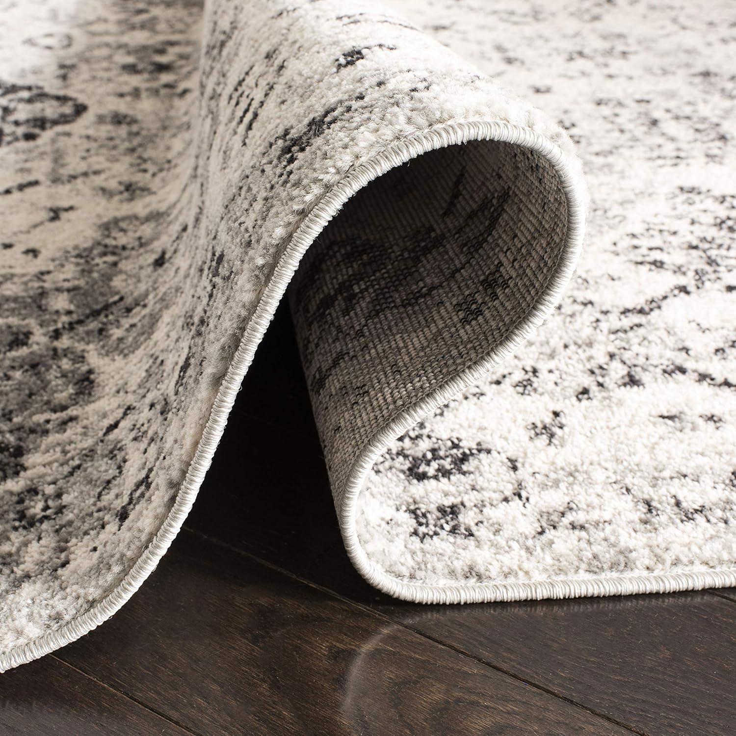 image:imageSAFAVIEH Area Rug 8x10 Madison Collection Large Cream amp Multi Boho Chic Distressed Design NonShedding amp Easy Cleaning Ideal for Living Room Bedroom Office Dining Space MAD611BSilverGrey