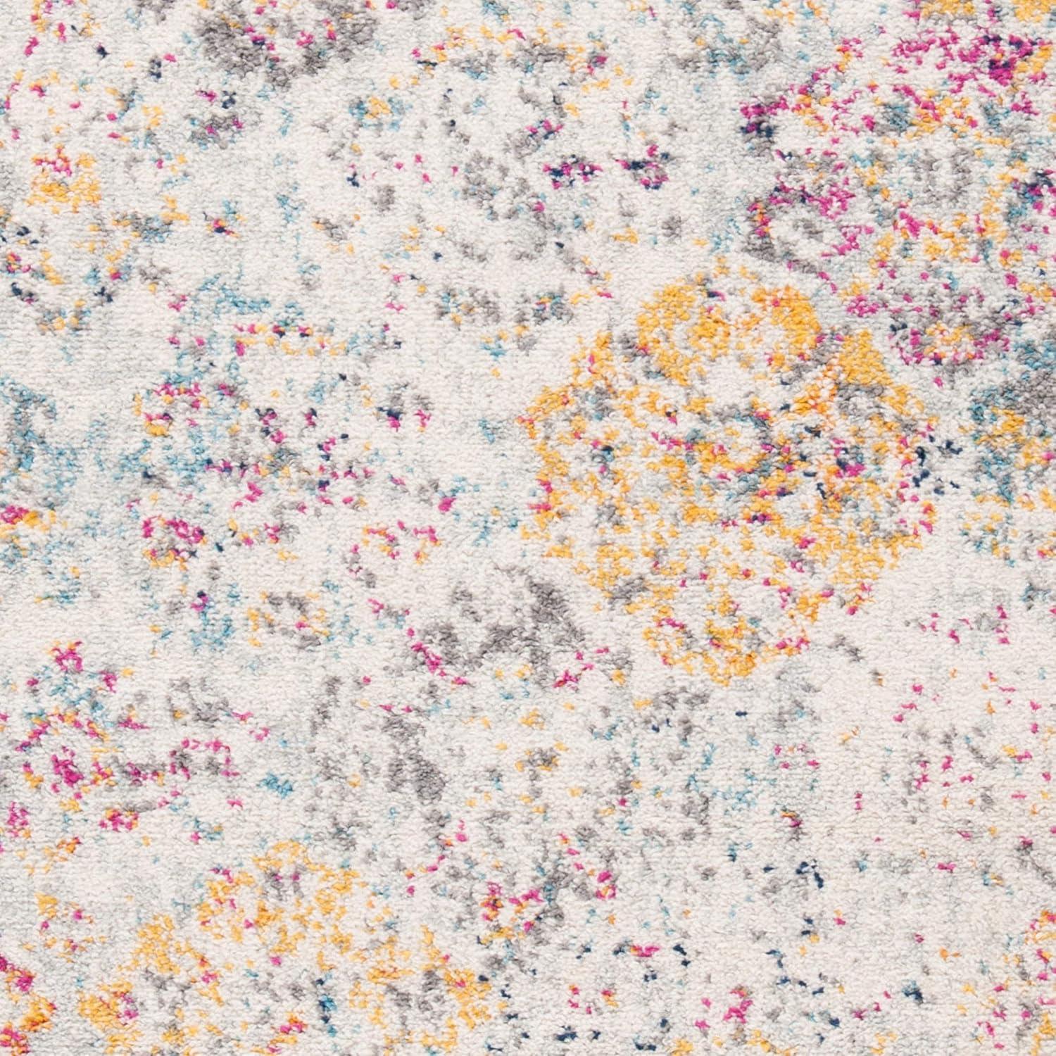 image:imageSAFAVIEH Area Rug 8x10 Madison Collection Large Cream amp Multi Boho Chic Distressed Design NonShedding amp Easy Cleaning Ideal for Living Room Bedroom Office Dining Space MAD611BGreyGold