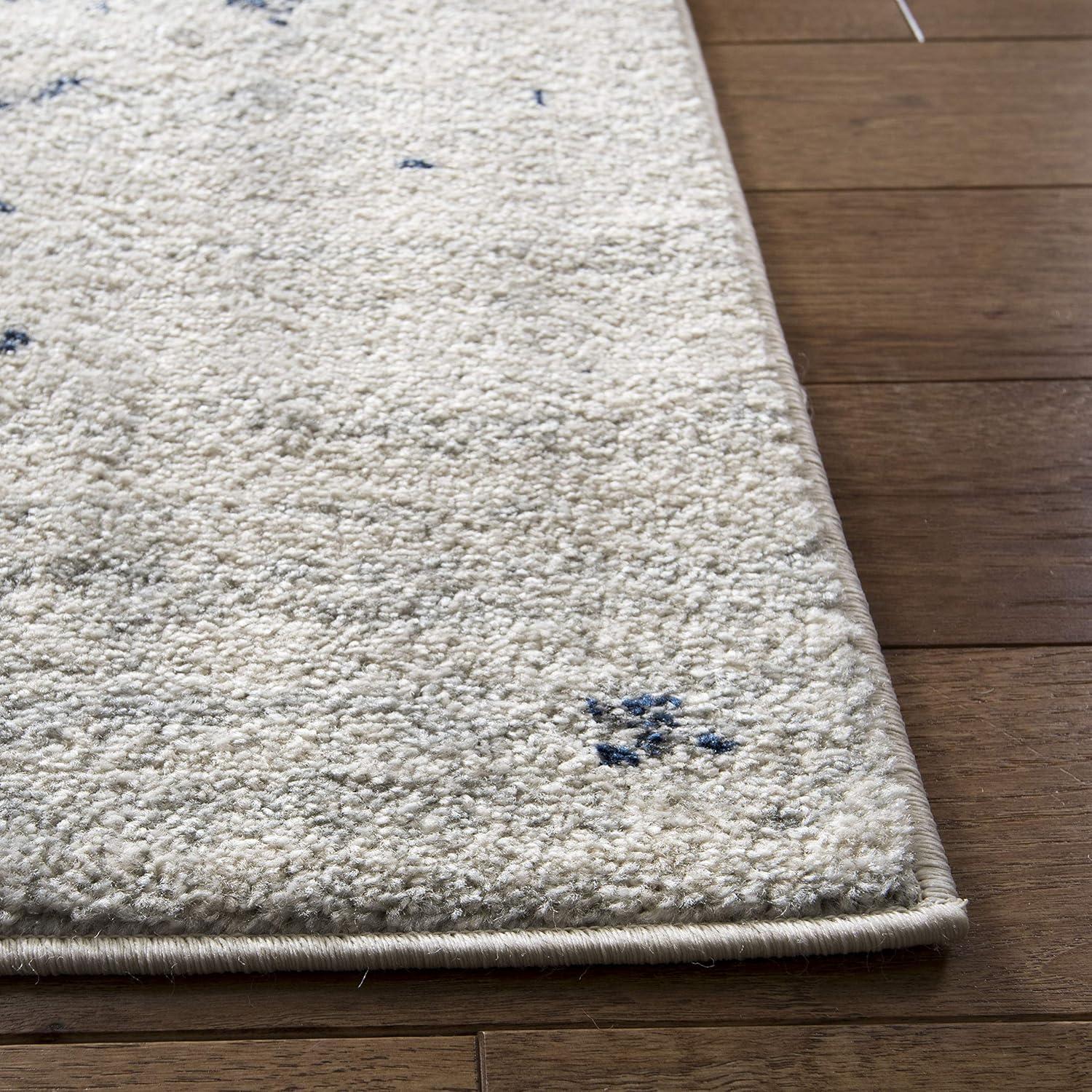image:imageSAFAVIEH Area Rug 8x10 Madison Collection Large Cream amp Navy Snowflake Medallion Distressed Design NonShedding amp Easy Cleaning Ideal for Living Room Bedroom Office Dining Space MAD603DCreamNavy