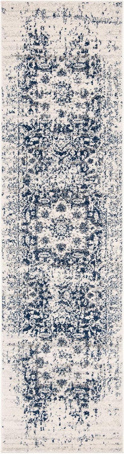 image:imageSAFAVIEH Area Rug 8x10 Madison Collection Large Cream amp Navy Snowflake Medallion Distressed Design NonShedding amp Easy Cleaning Ideal for Living Room Bedroom Office Dining Space MAD603DCreamNavy