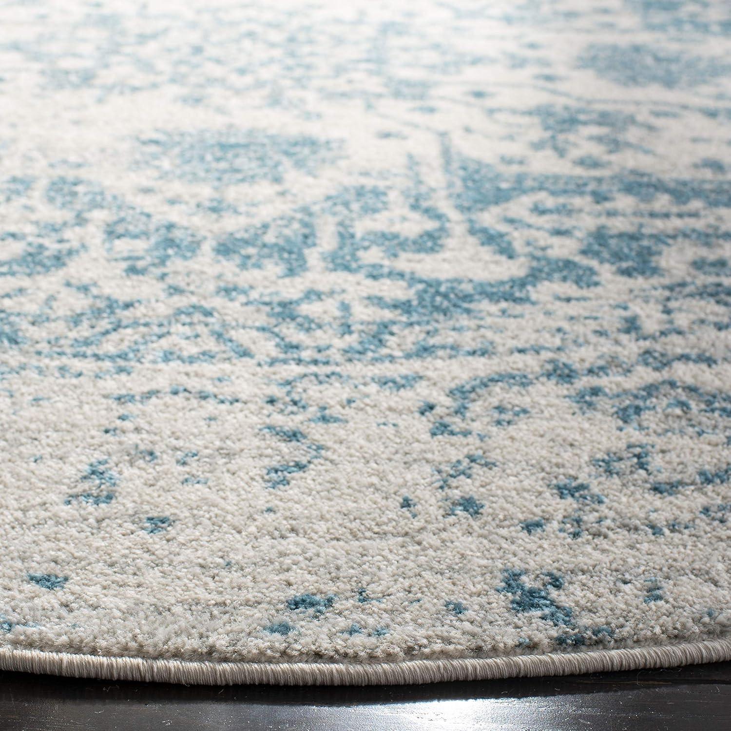 image:imageSAFAVIEH Area Rug 8x10 Madison Collection Large Cream amp Navy Snowflake Medallion Distressed Design NonShedding amp Easy Cleaning Ideal for Living Room Bedroom Office Dining Space MAD603DTealIvory