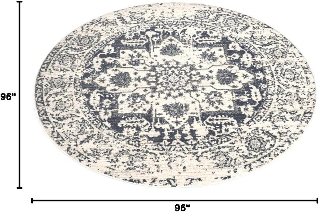 image:imageSAFAVIEH Area Rug 8x10 Madison Collection Large Cream amp Navy Snowflake Medallion Distressed Design NonShedding amp Easy Cleaning Ideal for Living Room Bedroom Office Dining Space MAD603DCreamNavy