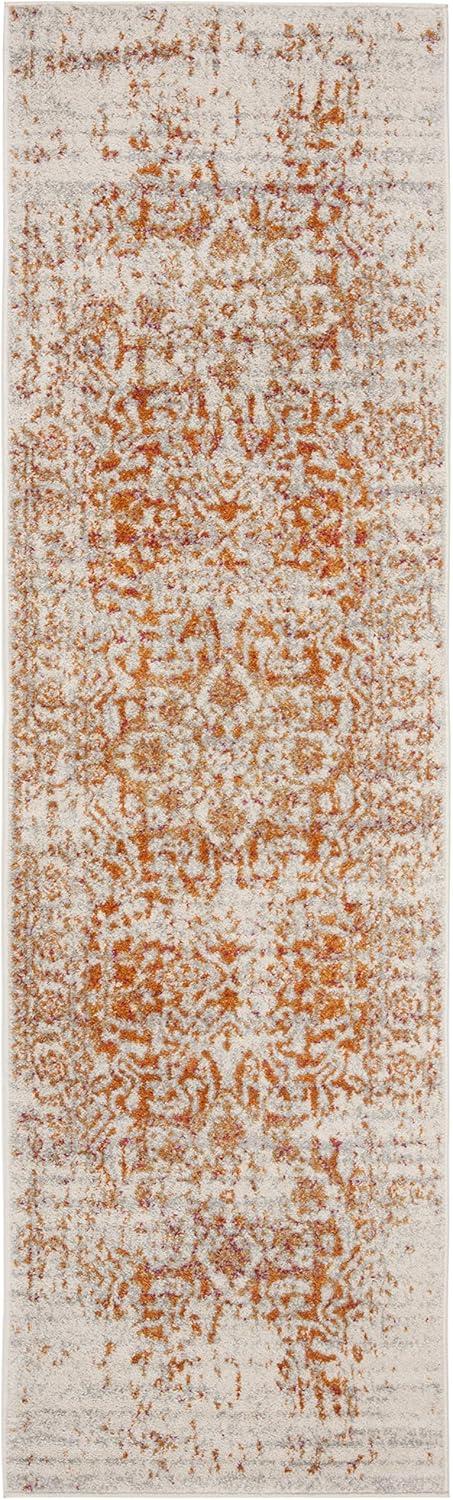 image:imageSAFAVIEH Area Rug 8x10 Madison Collection Large Cream amp Navy Snowflake Medallion Distressed Design NonShedding amp Easy Cleaning Ideal for Living Room Bedroom Office Dining Space MAD603DOrangeIvory