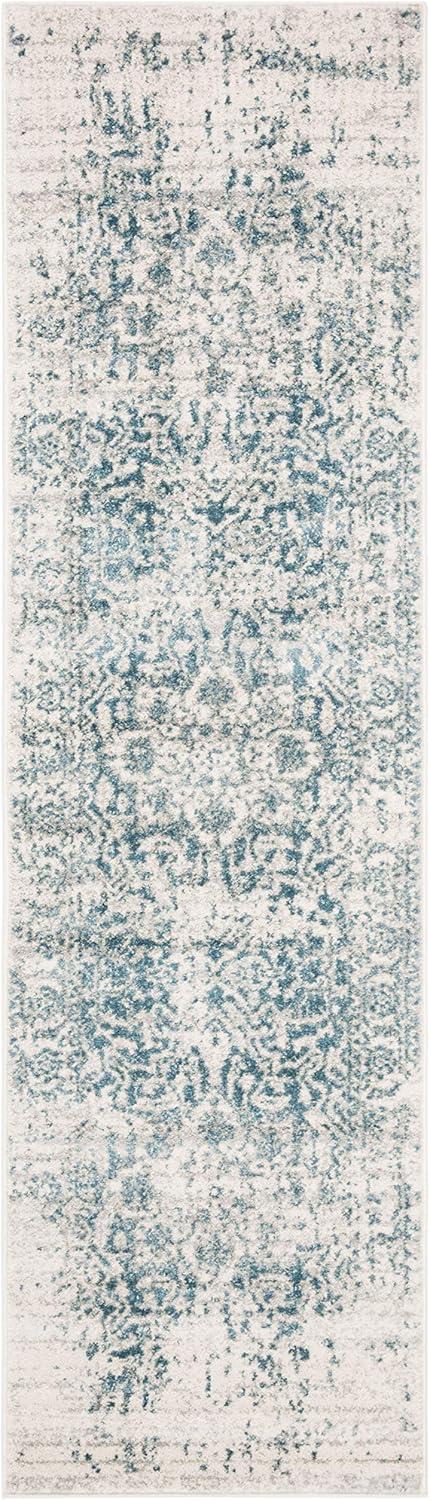 image:imageSAFAVIEH Area Rug 8x10 Madison Collection Large Cream amp Navy Snowflake Medallion Distressed Design NonShedding amp Easy Cleaning Ideal for Living Room Bedroom Office Dining Space MAD603DTealIvory