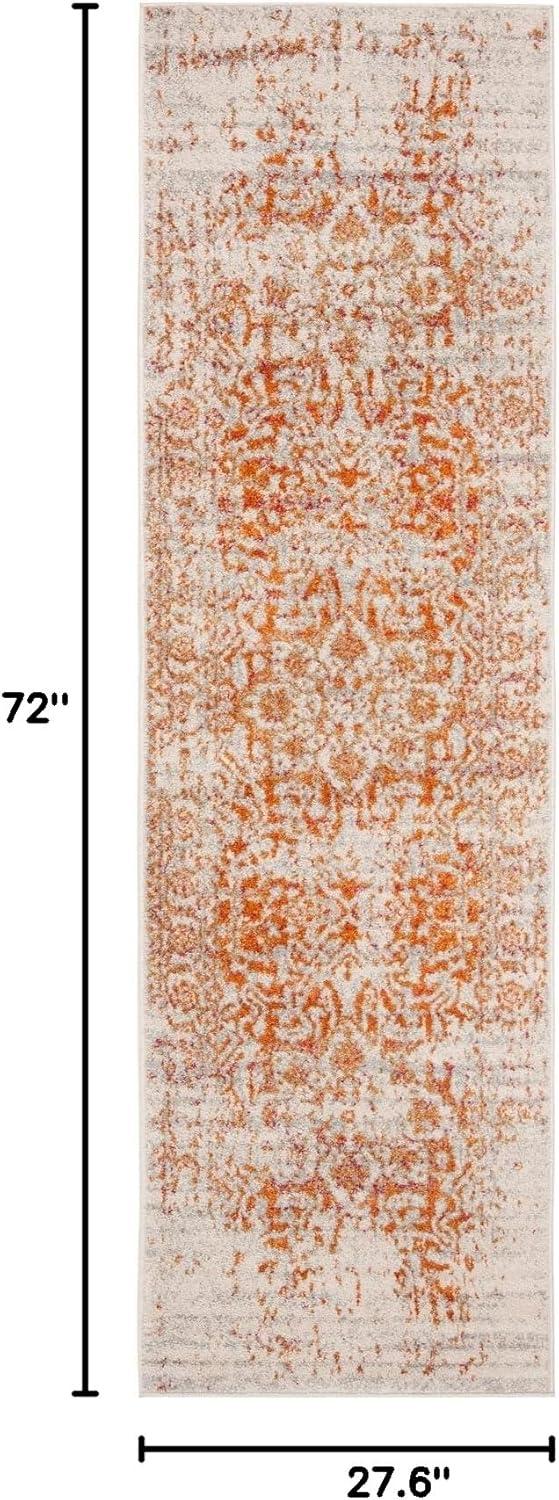 image:imageSAFAVIEH Area Rug 8x10 Madison Collection Large Cream amp Navy Snowflake Medallion Distressed Design NonShedding amp Easy Cleaning Ideal for Living Room Bedroom Office Dining Space MAD603DOrangeIvory