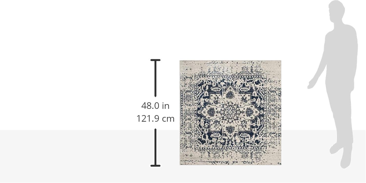 image:imageSAFAVIEH Area Rug 8x10 Madison Collection Large Cream amp Navy Snowflake Medallion Distressed Design NonShedding amp Easy Cleaning Ideal for Living Room Bedroom Office Dining Space MAD603DCreamNavy
