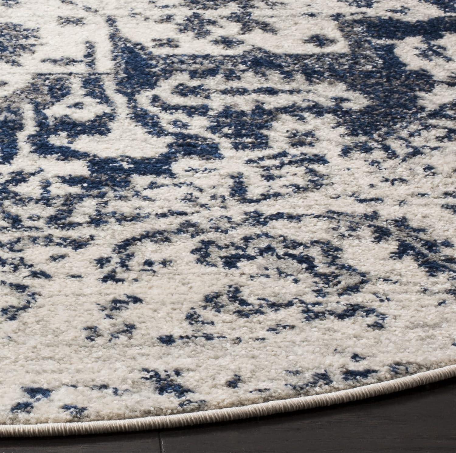 image:imageSAFAVIEH Area Rug 8x10 Madison Collection Large Cream amp Navy Snowflake Medallion Distressed Design NonShedding amp Easy Cleaning Ideal for Living Room Bedroom Office Dining Space MAD603DCreamNavy
