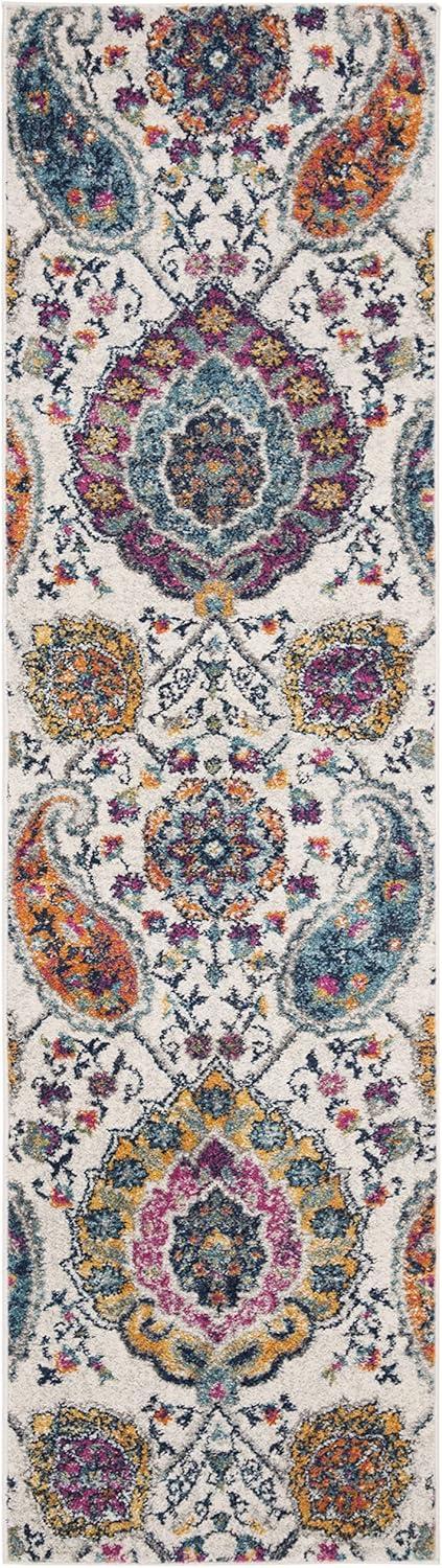 image:imageSAFAVIEH Area Rug 8x10 Madison Collection Large Cream amp Turquoise Boho Chic Glam Paisley Design NonShedding amp Easy Cleaning Ideal for Living Room Bedroom Office Dining Space MAD600ECreamMulti