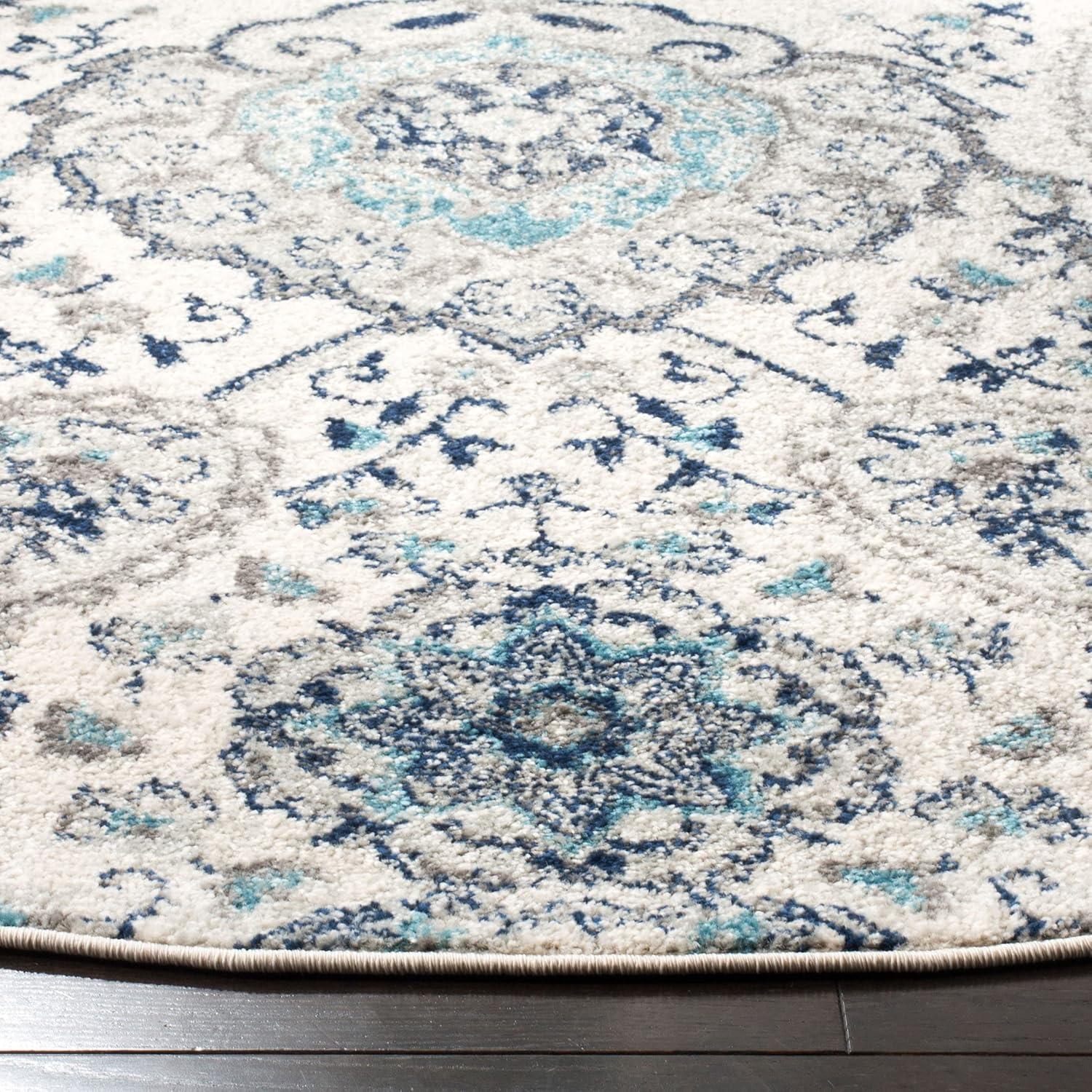 image:imageSAFAVIEH Area Rug 8x10 Madison Collection Large Cream amp Turquoise Boho Chic Glam Paisley Design NonShedding amp Easy Cleaning Ideal for Living Room Bedroom Office Dining Space MAD600ECreamLight Grey