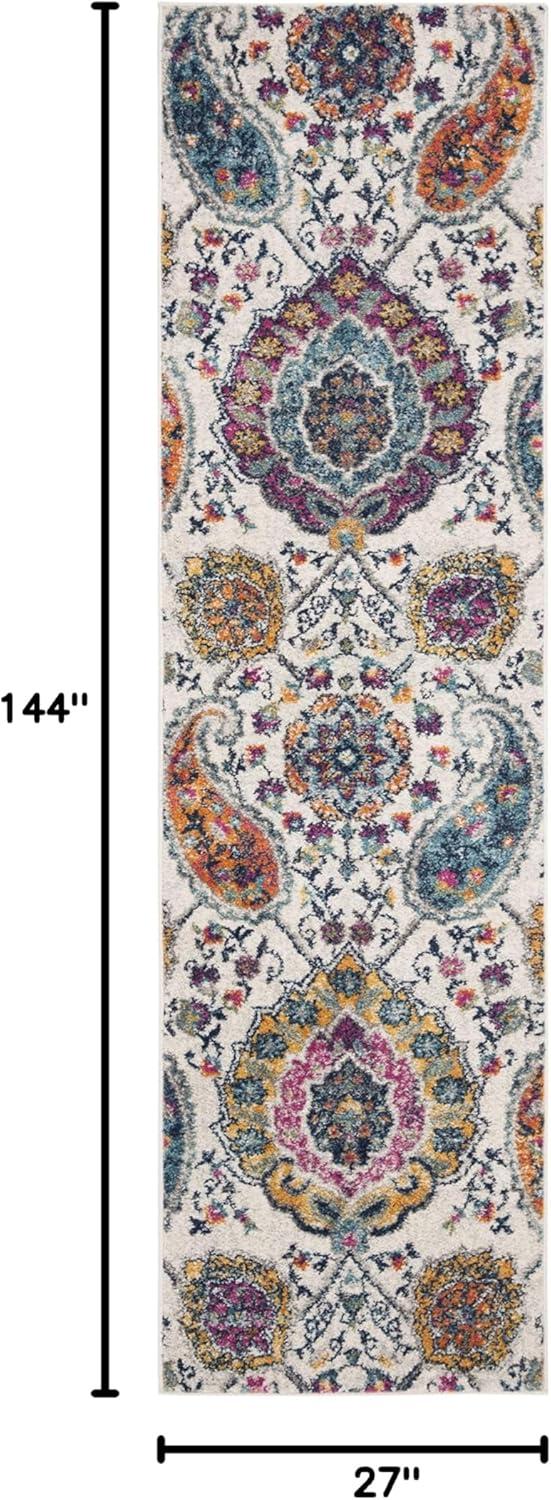 image:imageSAFAVIEH Area Rug 8x10 Madison Collection Large Cream amp Turquoise Boho Chic Glam Paisley Design NonShedding amp Easy Cleaning Ideal for Living Room Bedroom Office Dining Space MAD600ECreamMulti