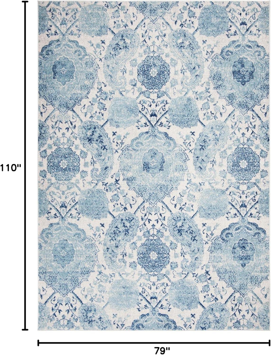 image:imageSAFAVIEH Area Rug 8x10 Madison Collection Large Cream amp Turquoise Boho Chic Glam Paisley Design NonShedding amp Easy Cleaning Ideal for Living Room Bedroom Office Dining Space MAD600ECreamTurquoise