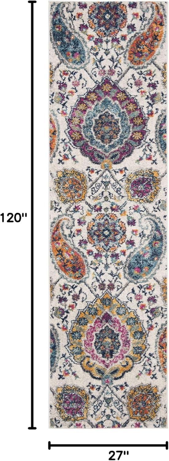 image:imageSAFAVIEH Area Rug 8x10 Madison Collection Large Cream amp Turquoise Boho Chic Glam Paisley Design NonShedding amp Easy Cleaning Ideal for Living Room Bedroom Office Dining Space MAD600ECreamMulti