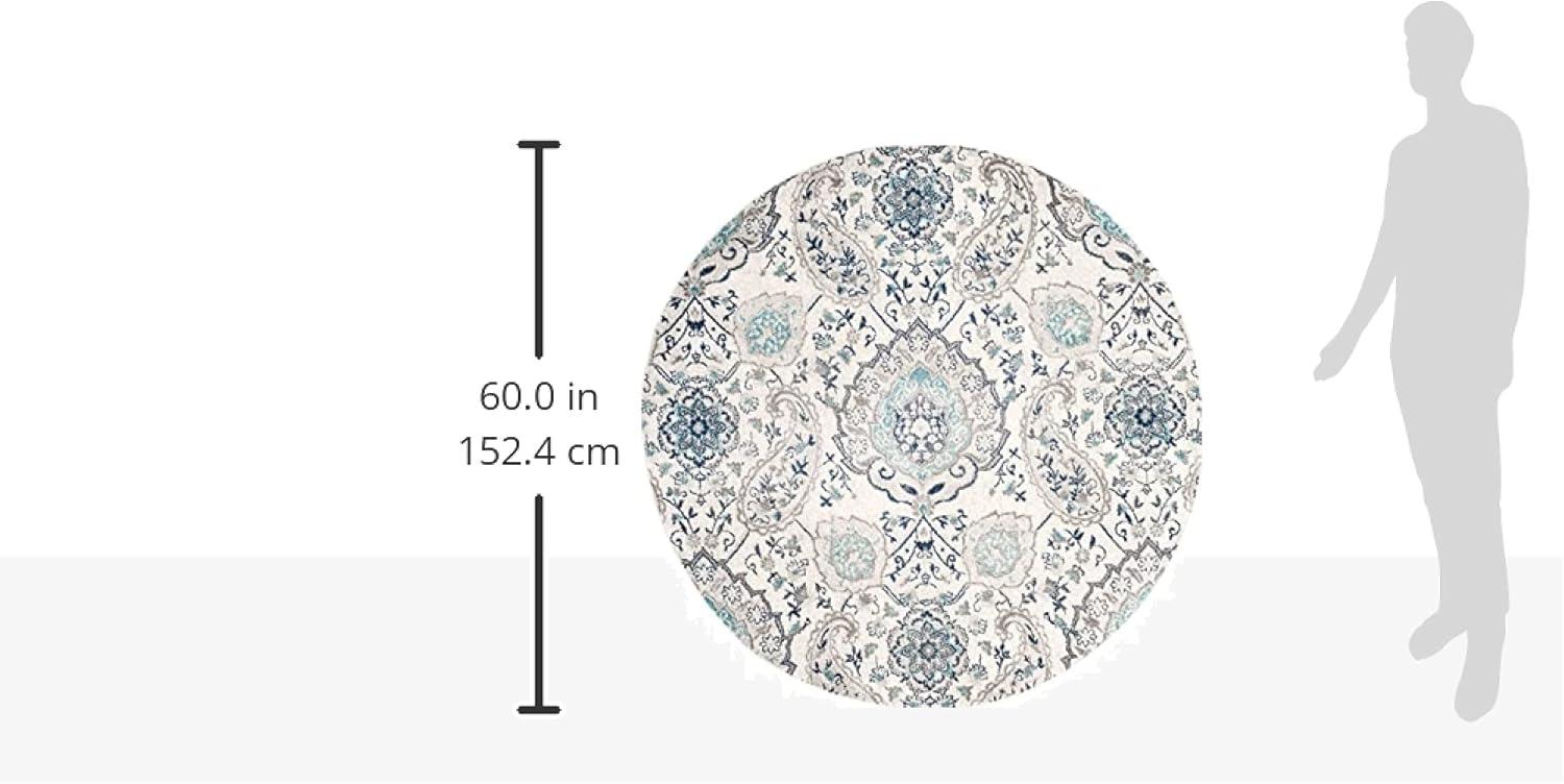 image:imageSAFAVIEH Area Rug 8x10 Madison Collection Large Cream amp Turquoise Boho Chic Glam Paisley Design NonShedding amp Easy Cleaning Ideal for Living Room Bedroom Office Dining Space MAD600ECreamLight Grey