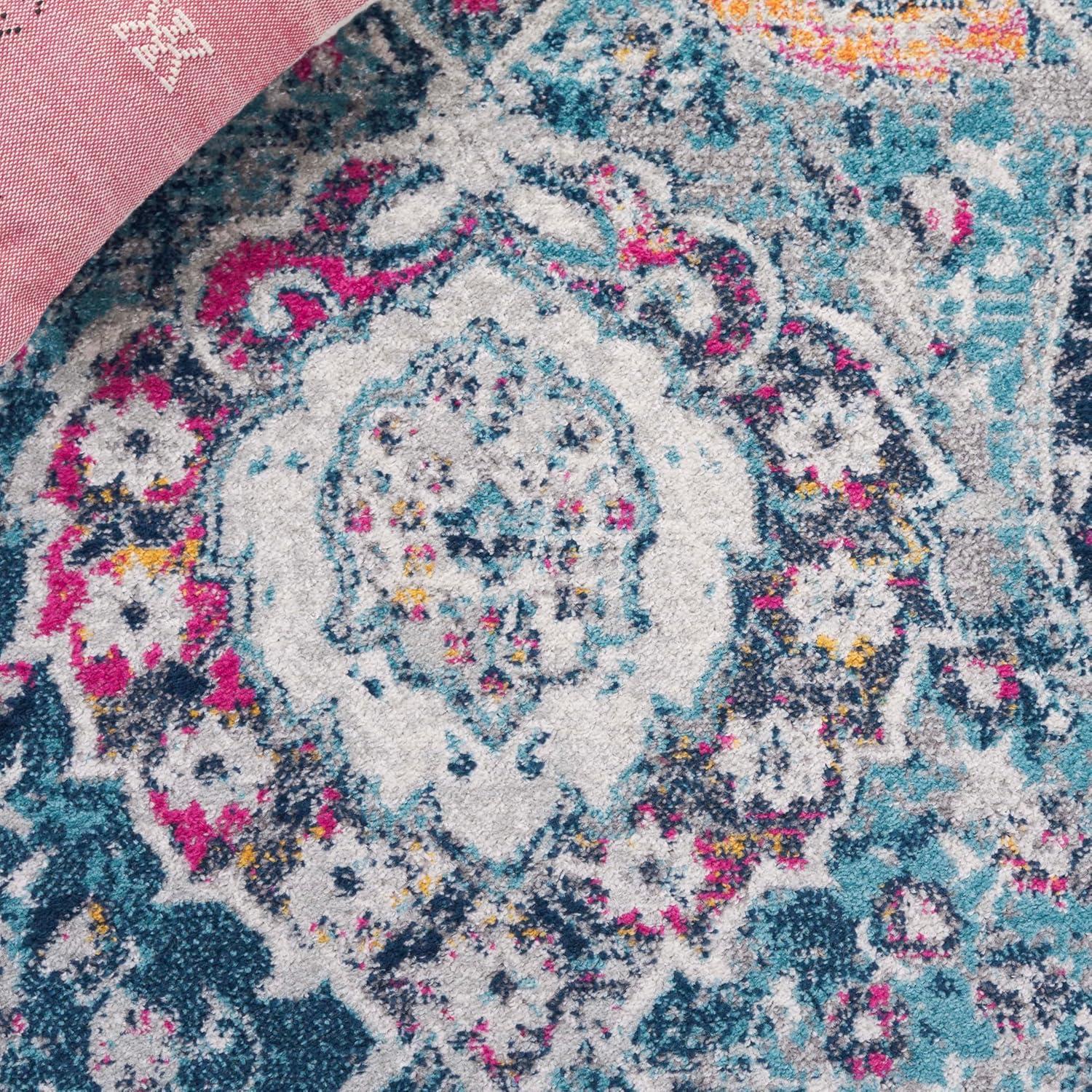 image:imageSAFAVIEH Area Rug 8x10 Madison Collection Large Cream amp Turquoise Boho Chic Glam Paisley Design NonShedding amp Easy Cleaning Ideal for Living Room Bedroom Office Dining Space MAD600EBlueGrey