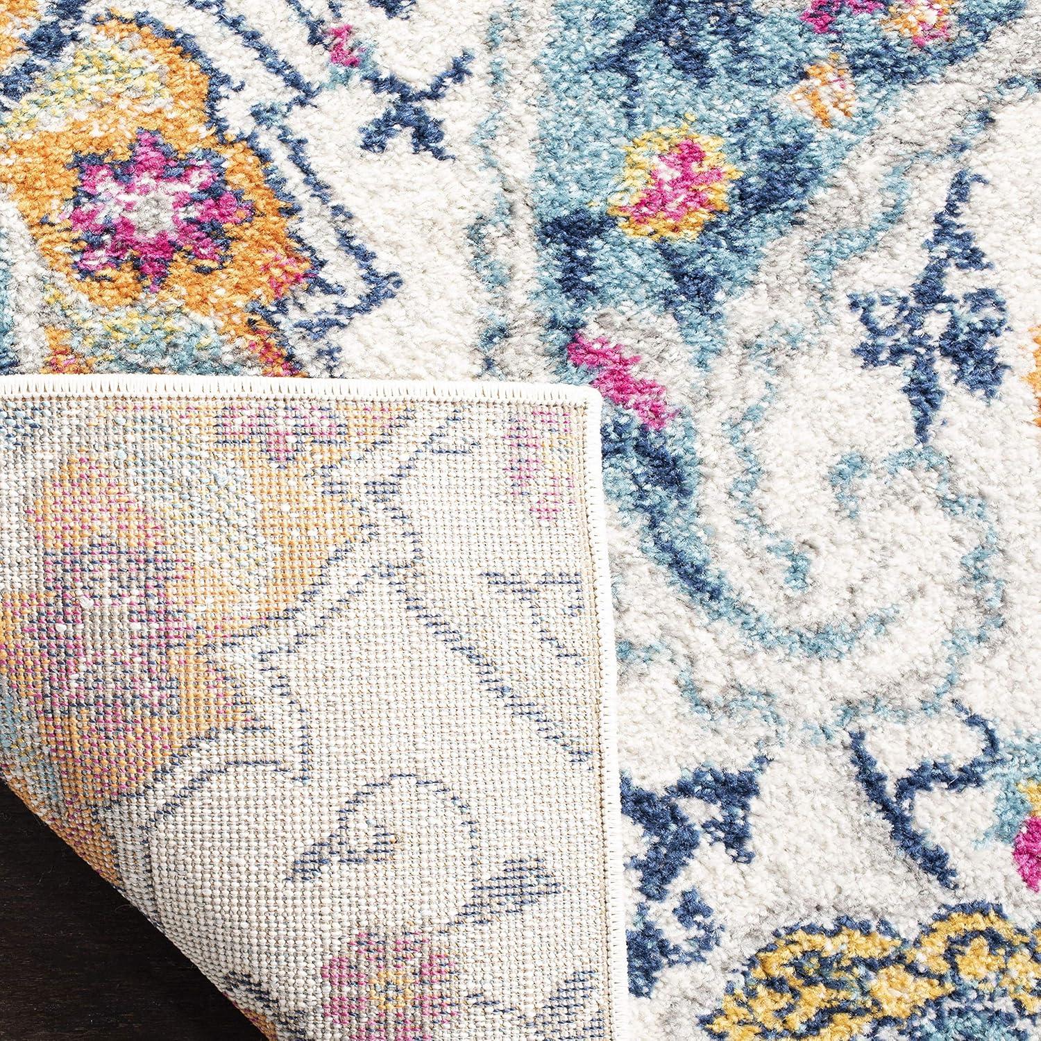 image:imageSAFAVIEH Area Rug 8x10 Madison Collection Large Cream amp Turquoise Boho Chic Glam Paisley Design NonShedding amp Easy Cleaning Ideal for Living Room Bedroom Office Dining Space MAD600ECreamMulti
