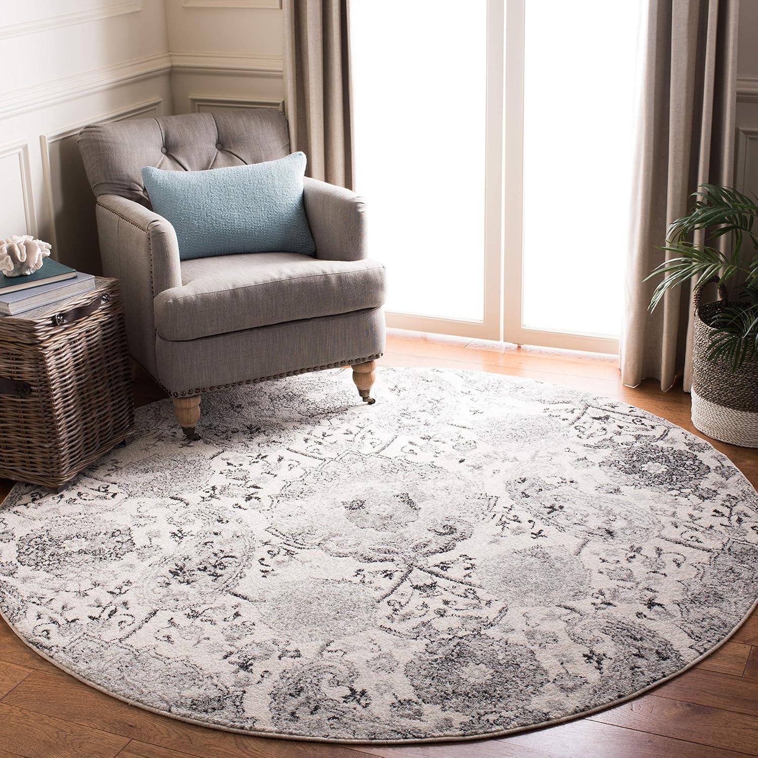 image:imageSAFAVIEH Area Rug 8x10 Madison Collection Large Cream amp Turquoise Boho Chic Glam Paisley Design NonShedding amp Easy Cleaning Ideal for Living Room Bedroom Office Dining Space MAD600ECreamSilver