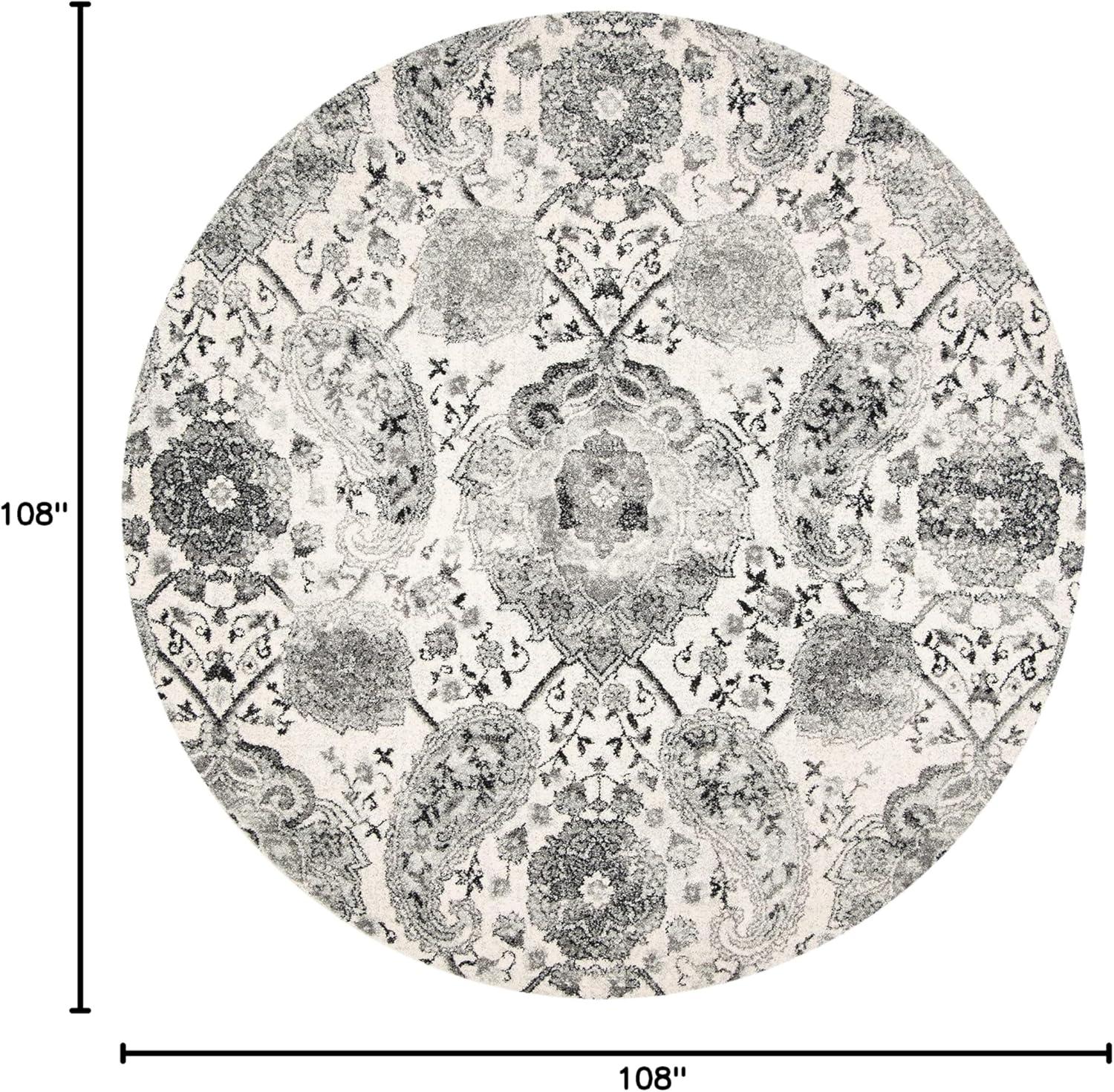 image:imageSAFAVIEH Area Rug 8x10 Madison Collection Large Cream amp Turquoise Boho Chic Glam Paisley Design NonShedding amp Easy Cleaning Ideal for Living Room Bedroom Office Dining Space MAD600ECreamSilver