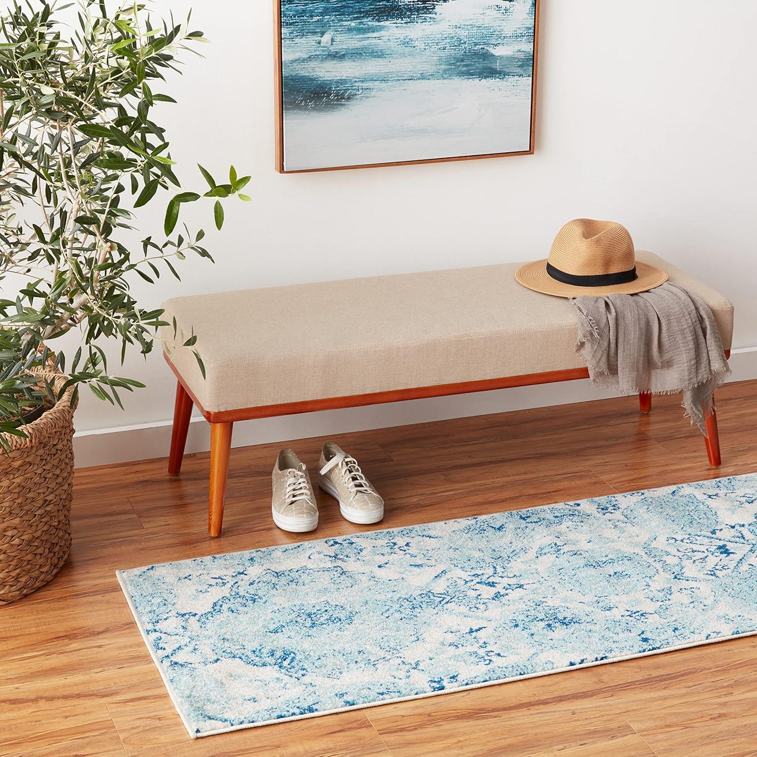 image:imageSAFAVIEH Area Rug 8x10 Madison Collection Large Cream amp Turquoise Boho Chic Glam Paisley Design NonShedding amp Easy Cleaning Ideal for Living Room Bedroom Office Dining Space MAD600ECreamTurquoise