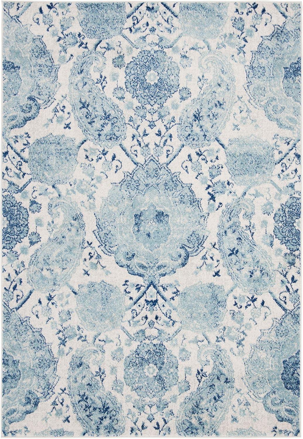 image:imageSAFAVIEH Area Rug 8x10 Madison Collection Large Cream amp Turquoise Boho Chic Glam Paisley Design NonShedding amp Easy Cleaning Ideal for Living Room Bedroom Office Dining Space MAD600ECreamTurquoise