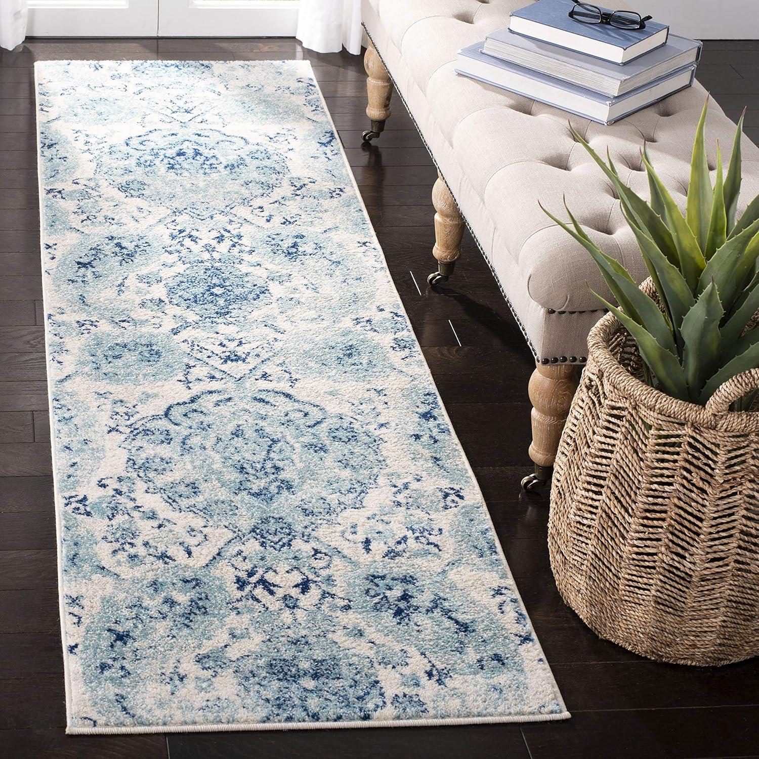 image:imageSAFAVIEH Area Rug 8x10 Madison Collection Large Cream amp Turquoise Boho Chic Glam Paisley Design NonShedding amp Easy Cleaning Ideal for Living Room Bedroom Office Dining Space MAD600ECreamTurquoise