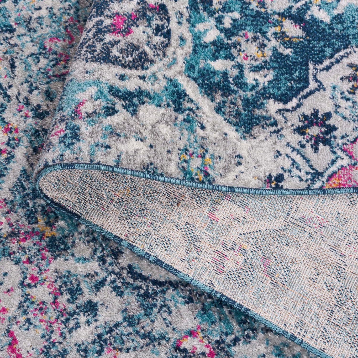 image:imageSAFAVIEH Area Rug 8x10 Madison Collection Large Cream amp Turquoise Boho Chic Glam Paisley Design NonShedding amp Easy Cleaning Ideal for Living Room Bedroom Office Dining Space MAD600EBlueGrey