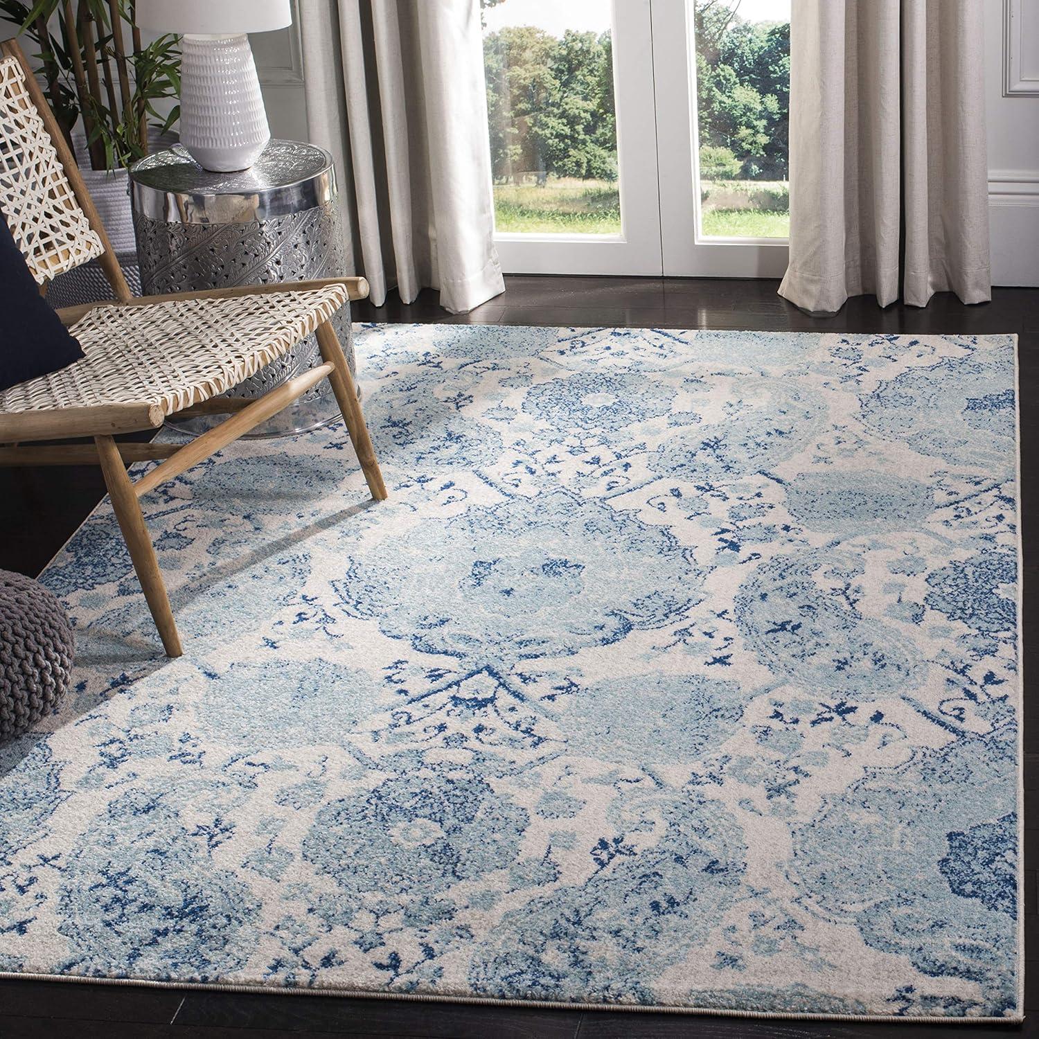 image:imageSAFAVIEH Area Rug 8x10 Madison Collection Large Cream amp Turquoise Boho Chic Glam Paisley Design NonShedding amp Easy Cleaning Ideal for Living Room Bedroom Office Dining Space MAD600ECreamTurquoise