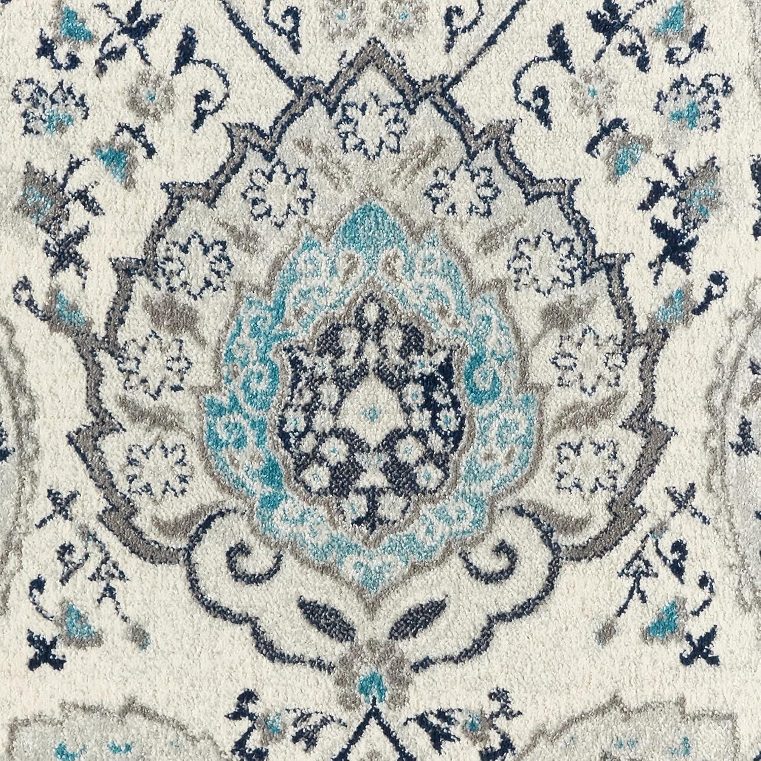 image:imageSAFAVIEH Area Rug 8x10 Madison Collection Large Cream amp Turquoise Boho Chic Glam Paisley Design NonShedding amp Easy Cleaning Ideal for Living Room Bedroom Office Dining Space MAD600ECreamLight Grey